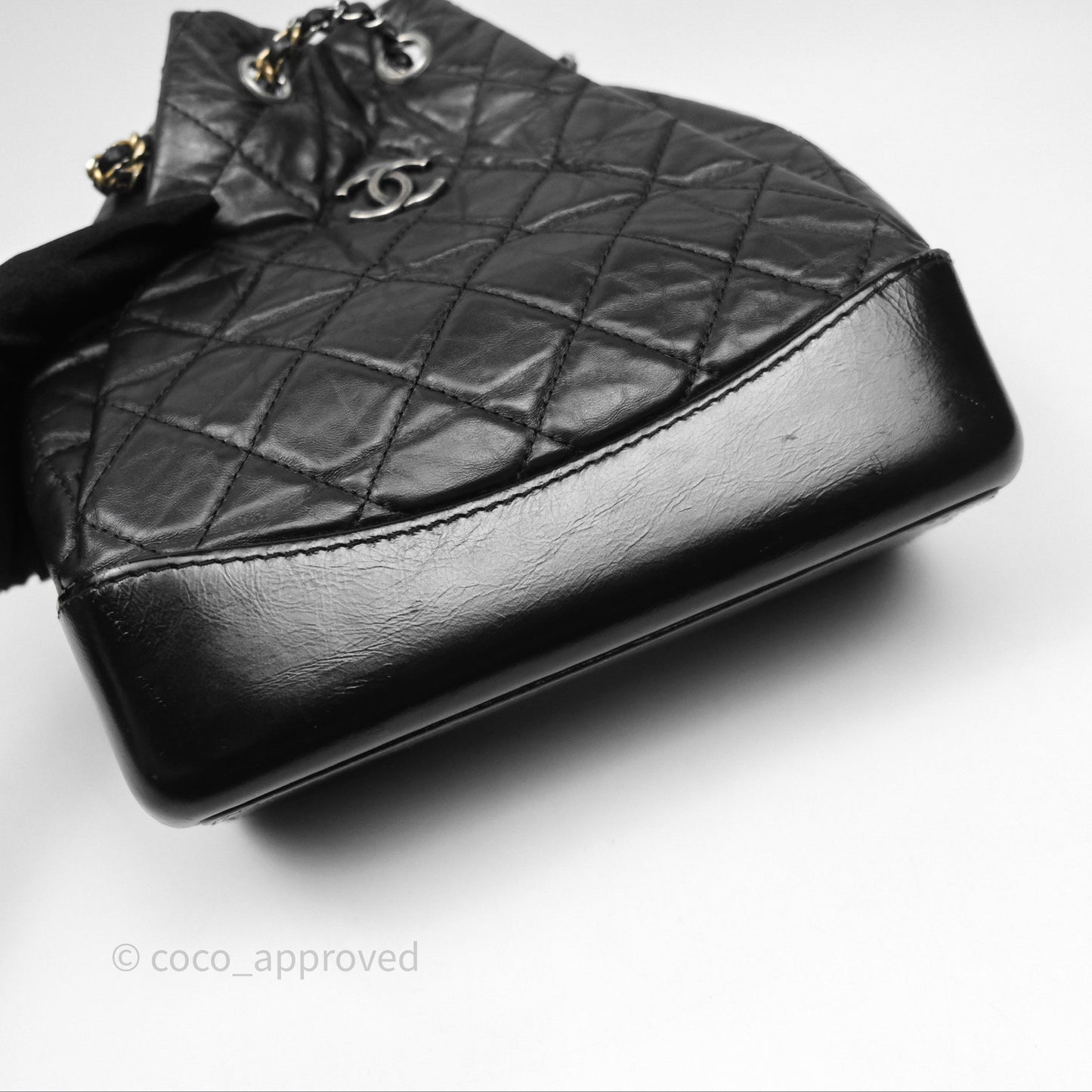Chanel Small Gabrielle Backpack Black Aged Calfskin