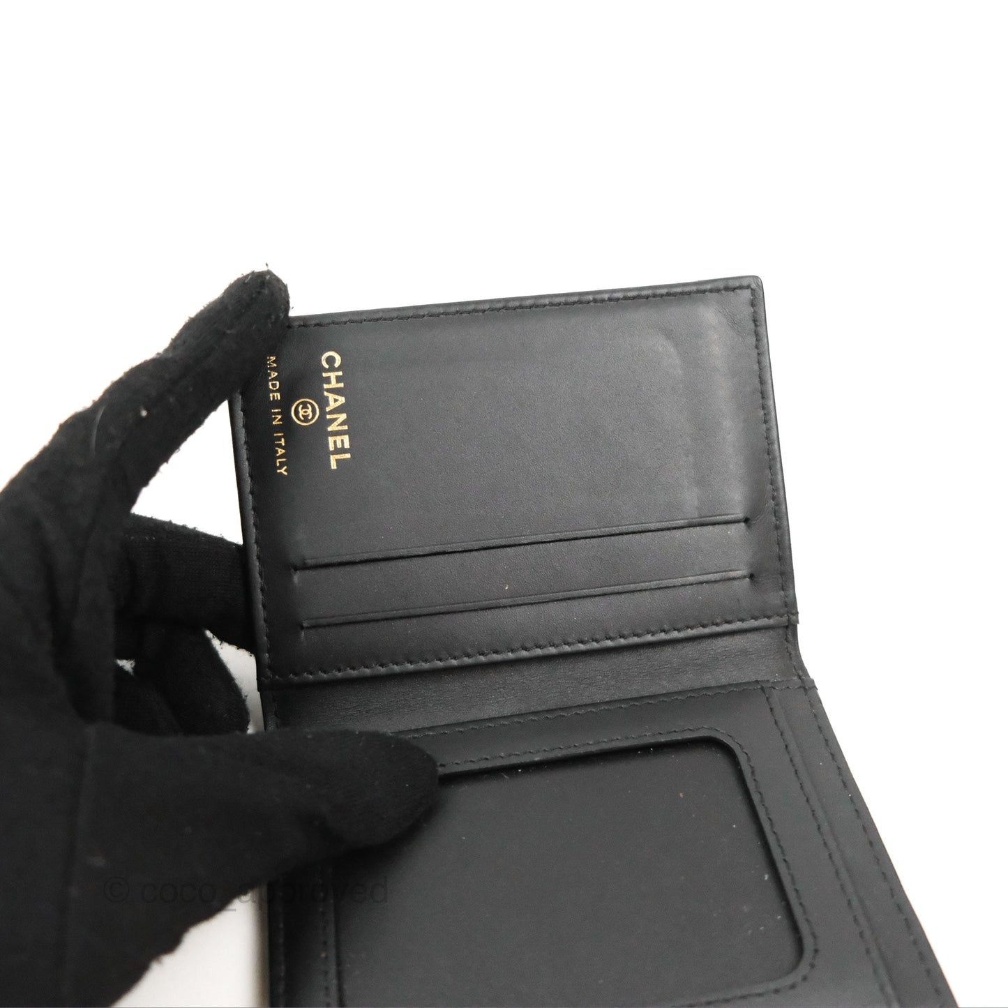 Chanel CC Card Holder Black Caviar