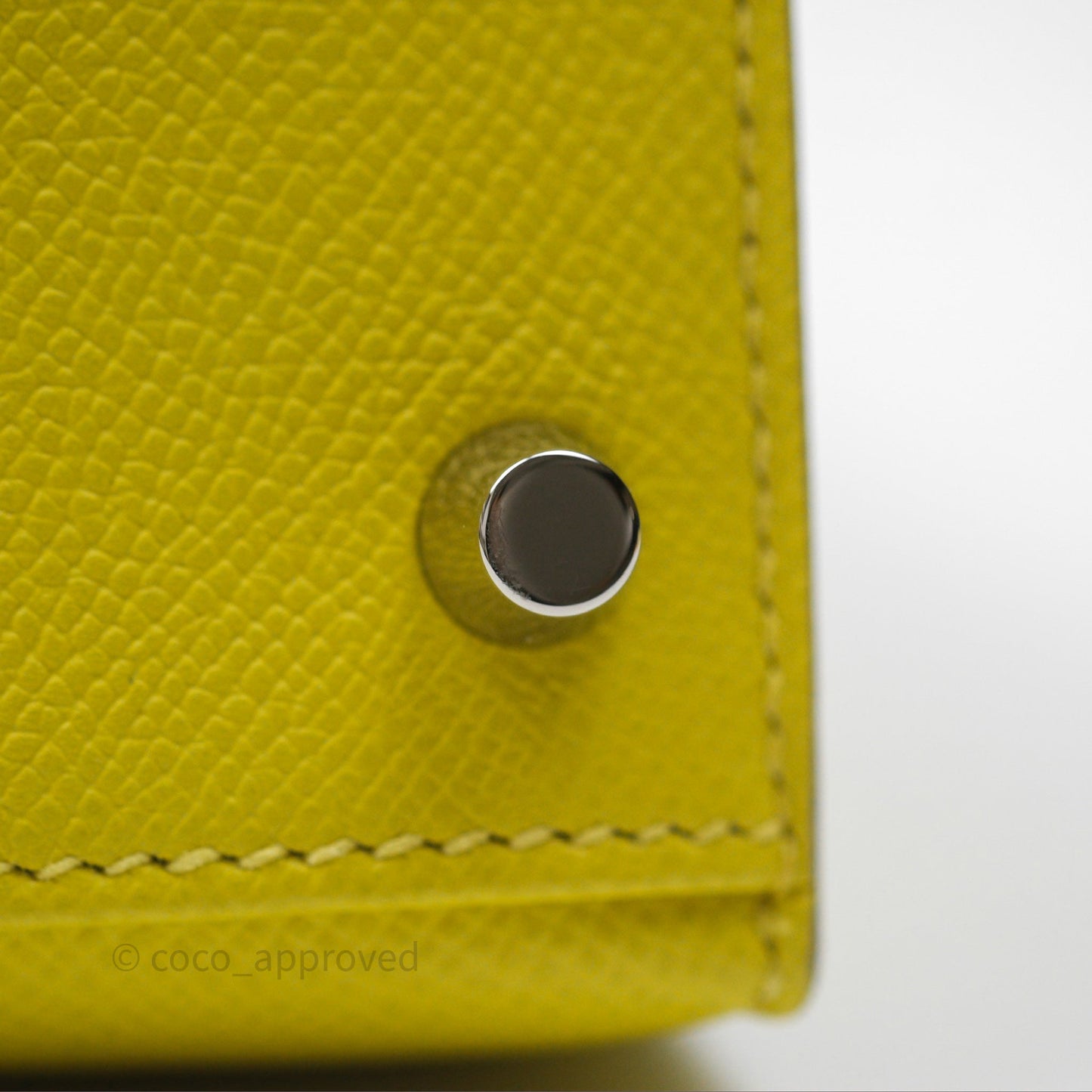 Hermès Kelly 28 Lime 9R Epsom Palladium Hardware