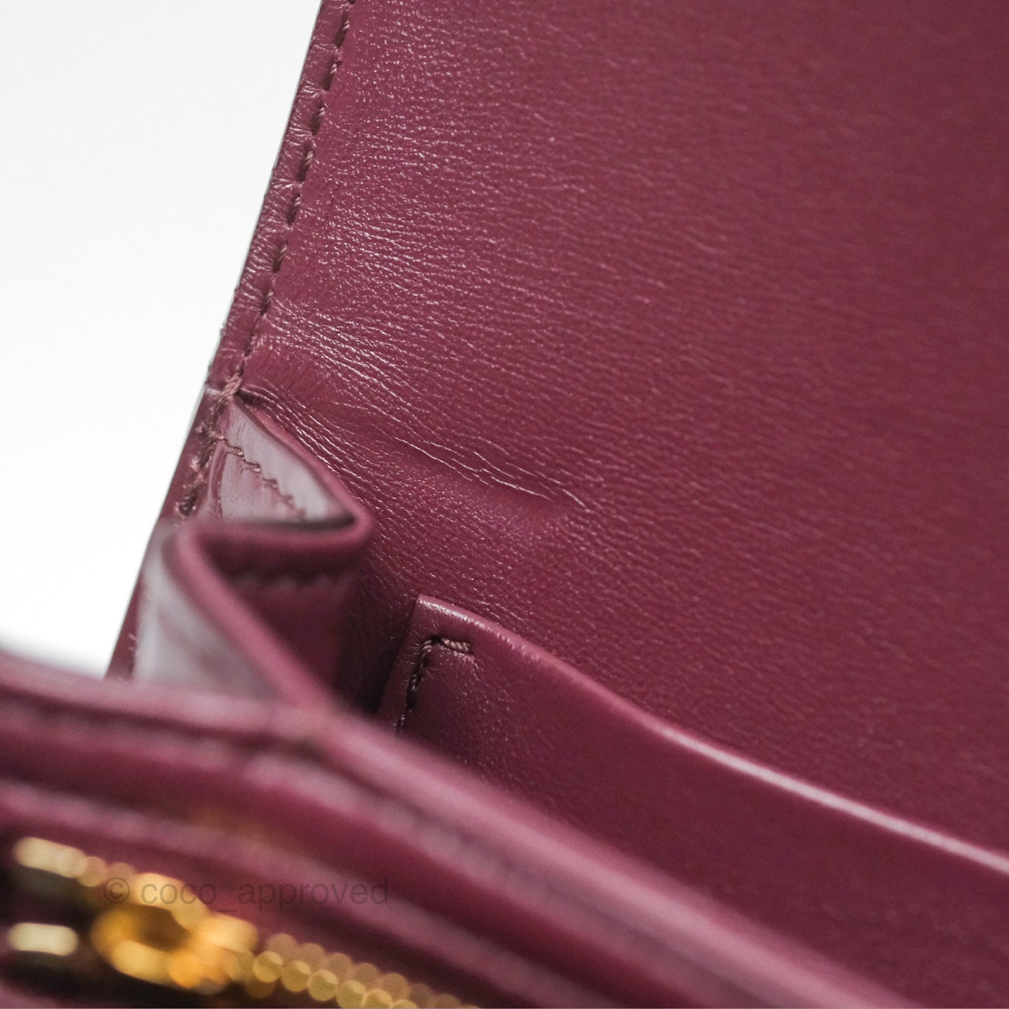 Celine Medium Triomphe Acai Burgundy Shiny Calfskin