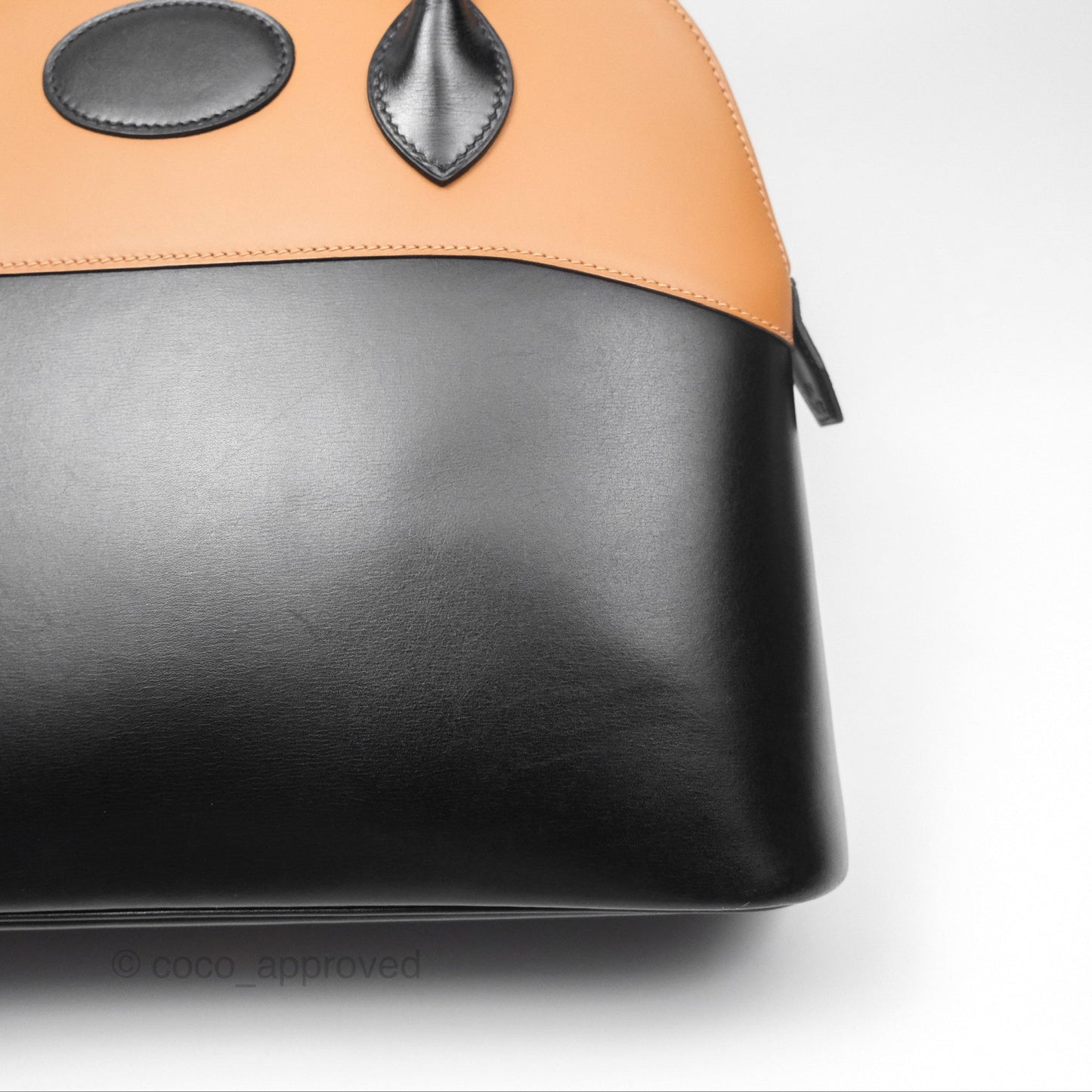Hermès Bolide 31 Noir 89 / Natural Box Leather Gold Hardware
