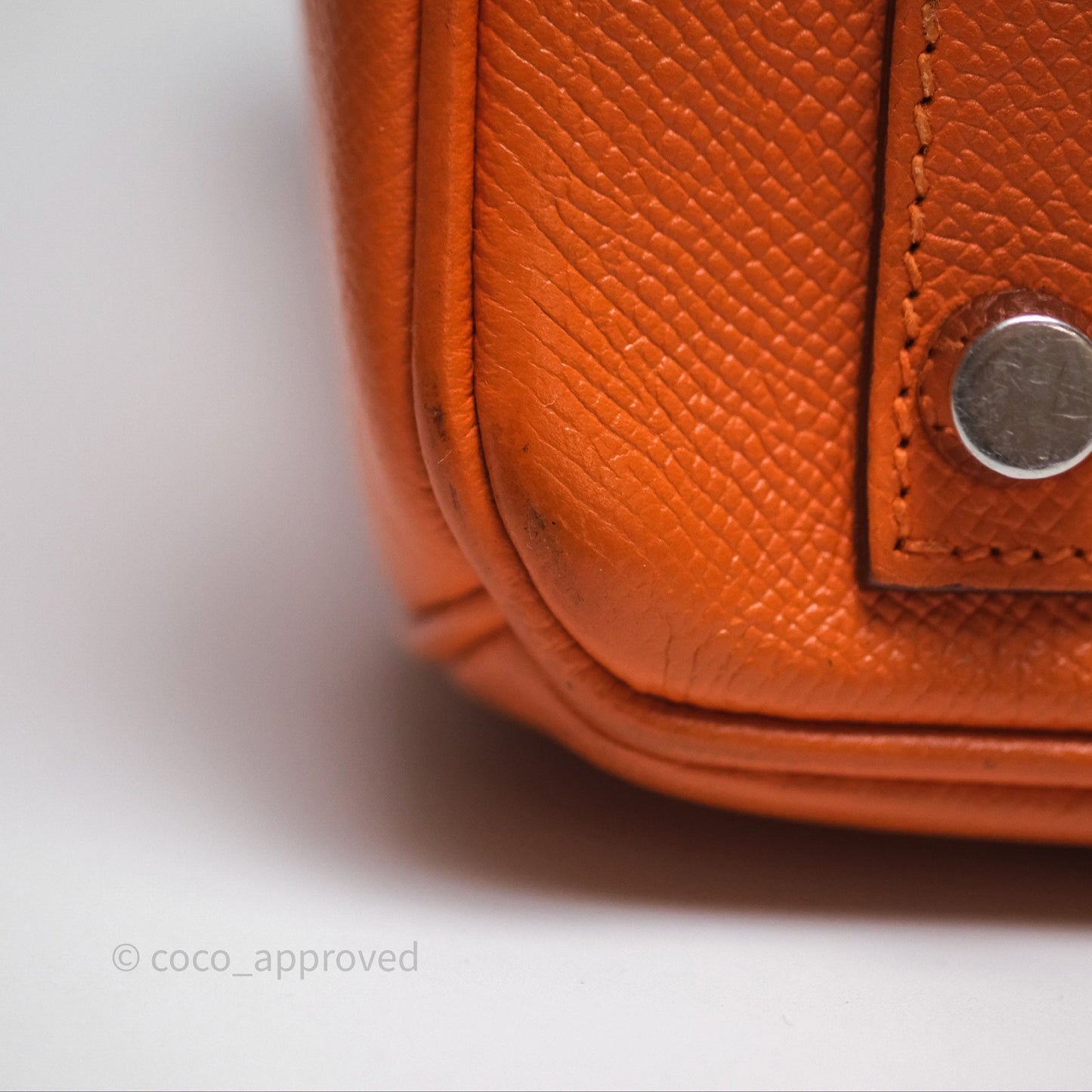 Hermès Birkin 30 Retourne Orange Epsom Palladium Hardware