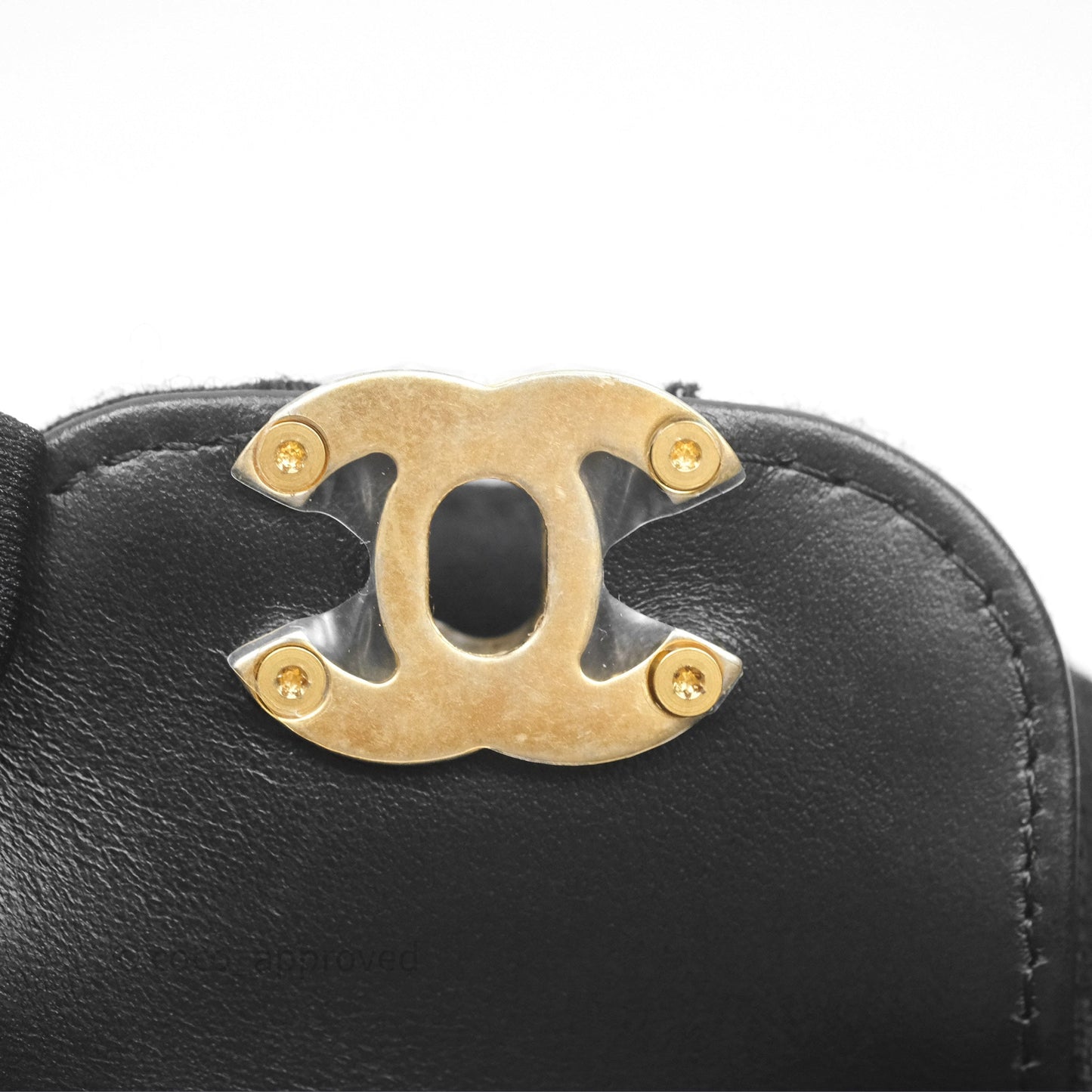 Chanel Mini Nano Kelly Bag Black Jersey Aged Gold Hardware 23K