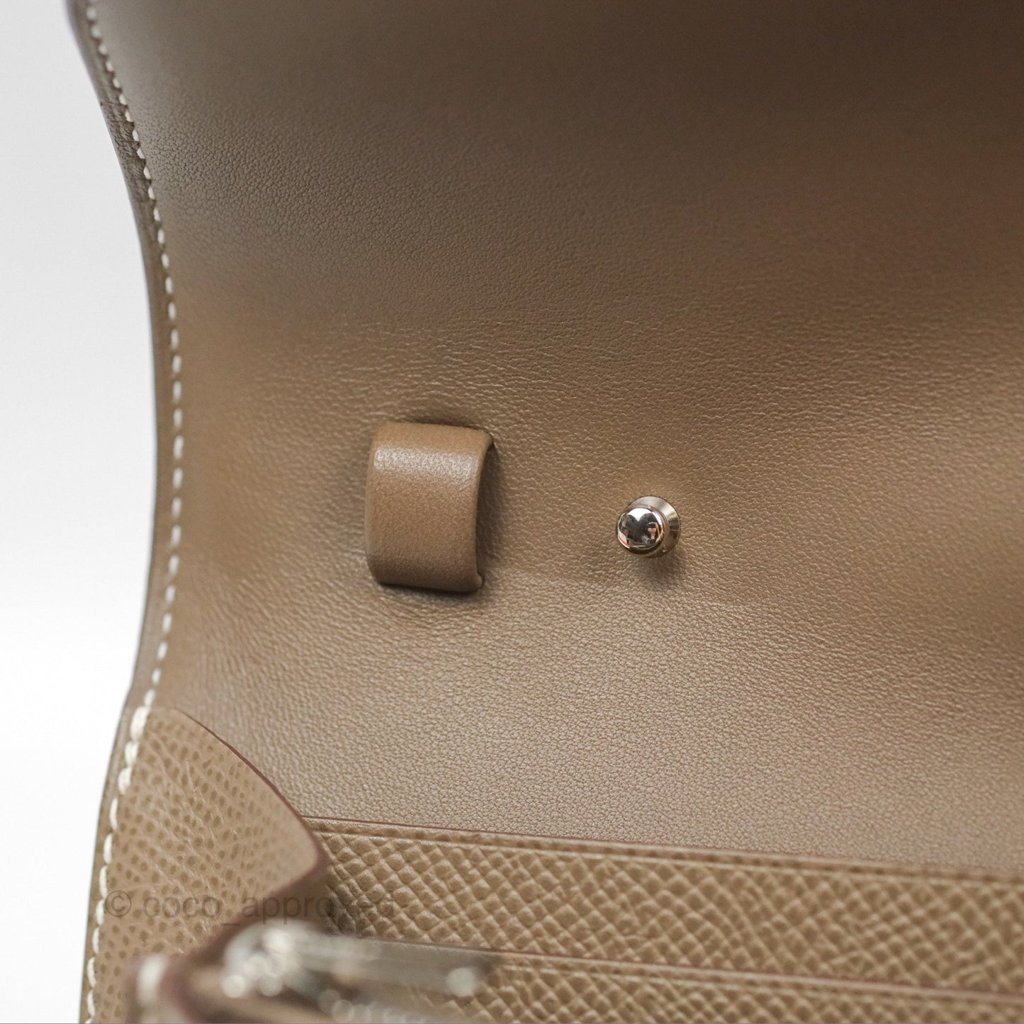 Hermès Constance To Go Wallet Etoupe Epsom Palladium Hardware