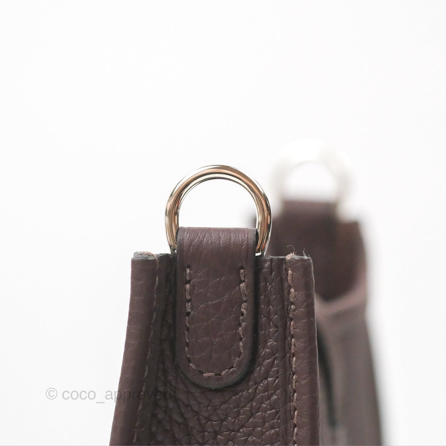 Hermès Mini Evelyne 16 Rouge Sellier Clemence Rose Confetti-Blanc Palladium Hardware
