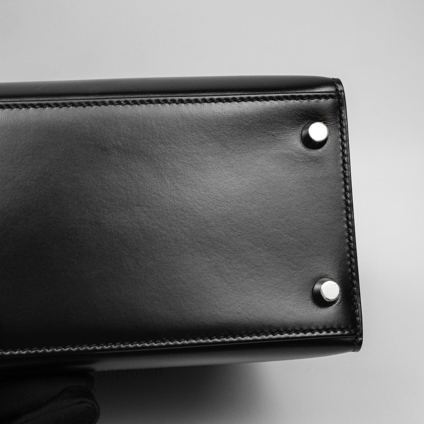 Hermès Kelly 28 Sellier Black Noir 89 Box Leather Palladium Hardware