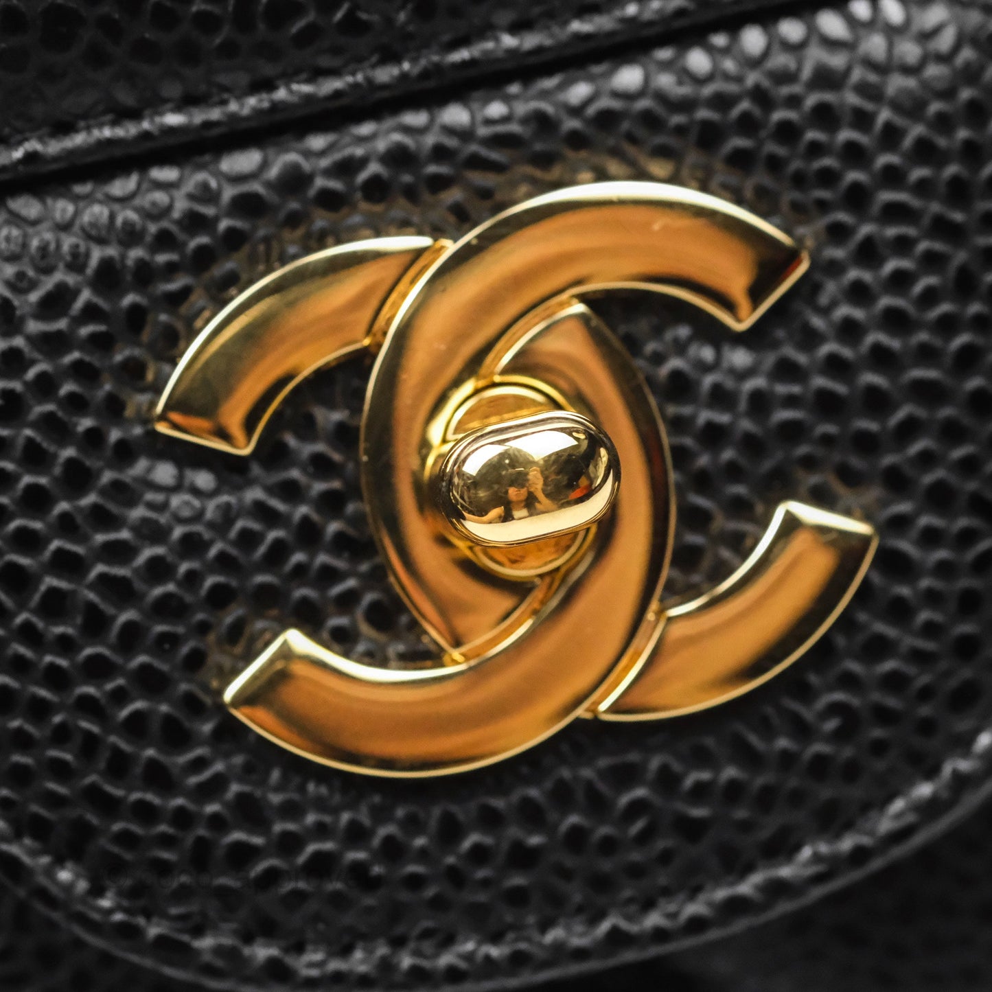 Chanel Jumbo Single Flap Black Caviar Gold Hardware