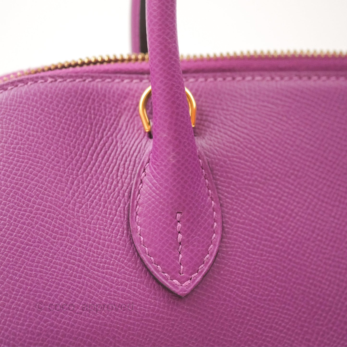 Hermès Bolide 1923 31 Purple Epsom Palladium Hardware