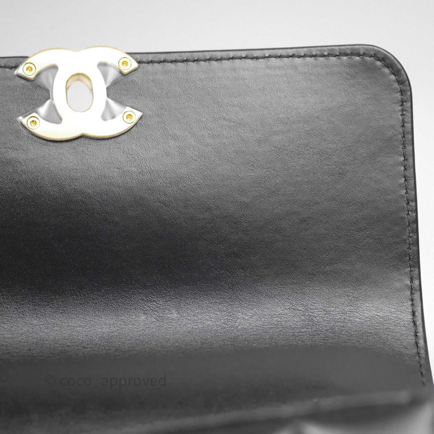 Chanel Quilted Mini Perfect Fit Adjustable Black Calfskin Gold Hardware