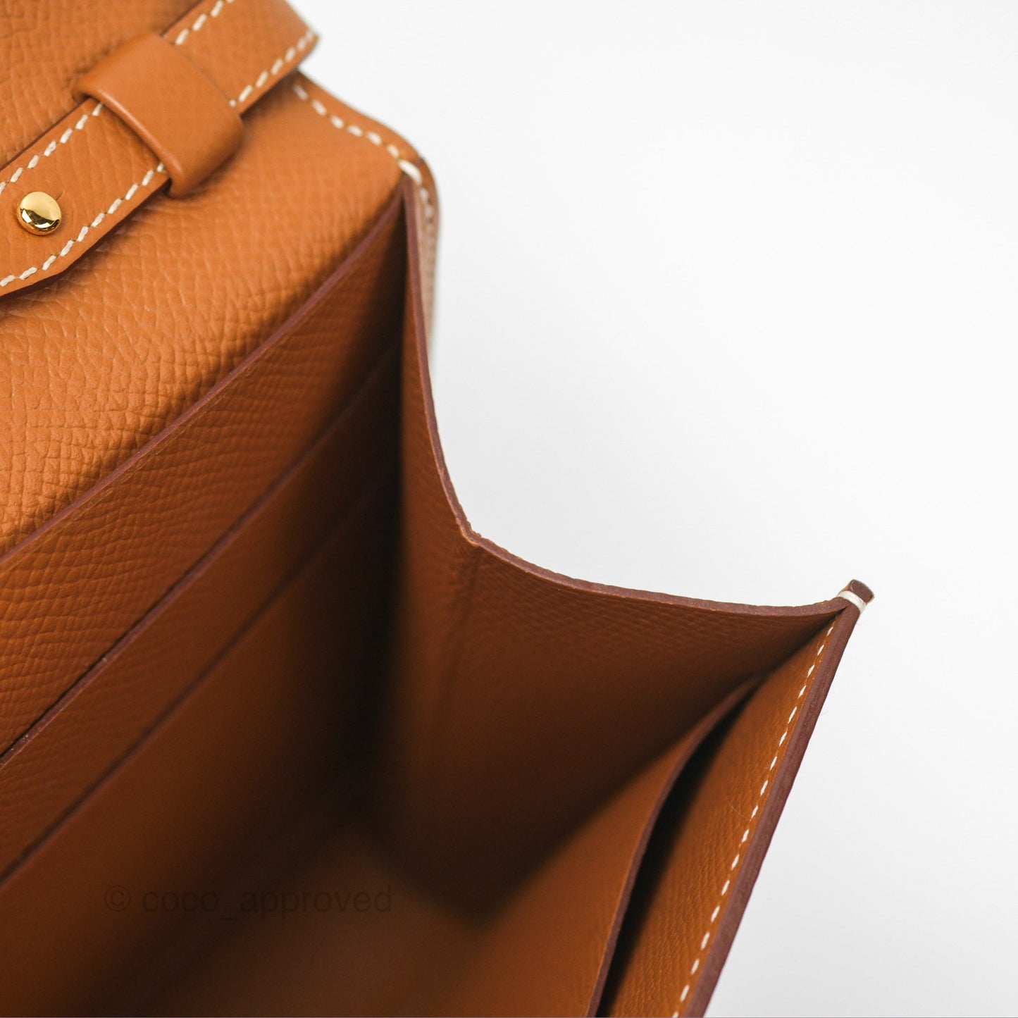 Hermès Clic 12 Wallet Gold Epsom Gold Hardware