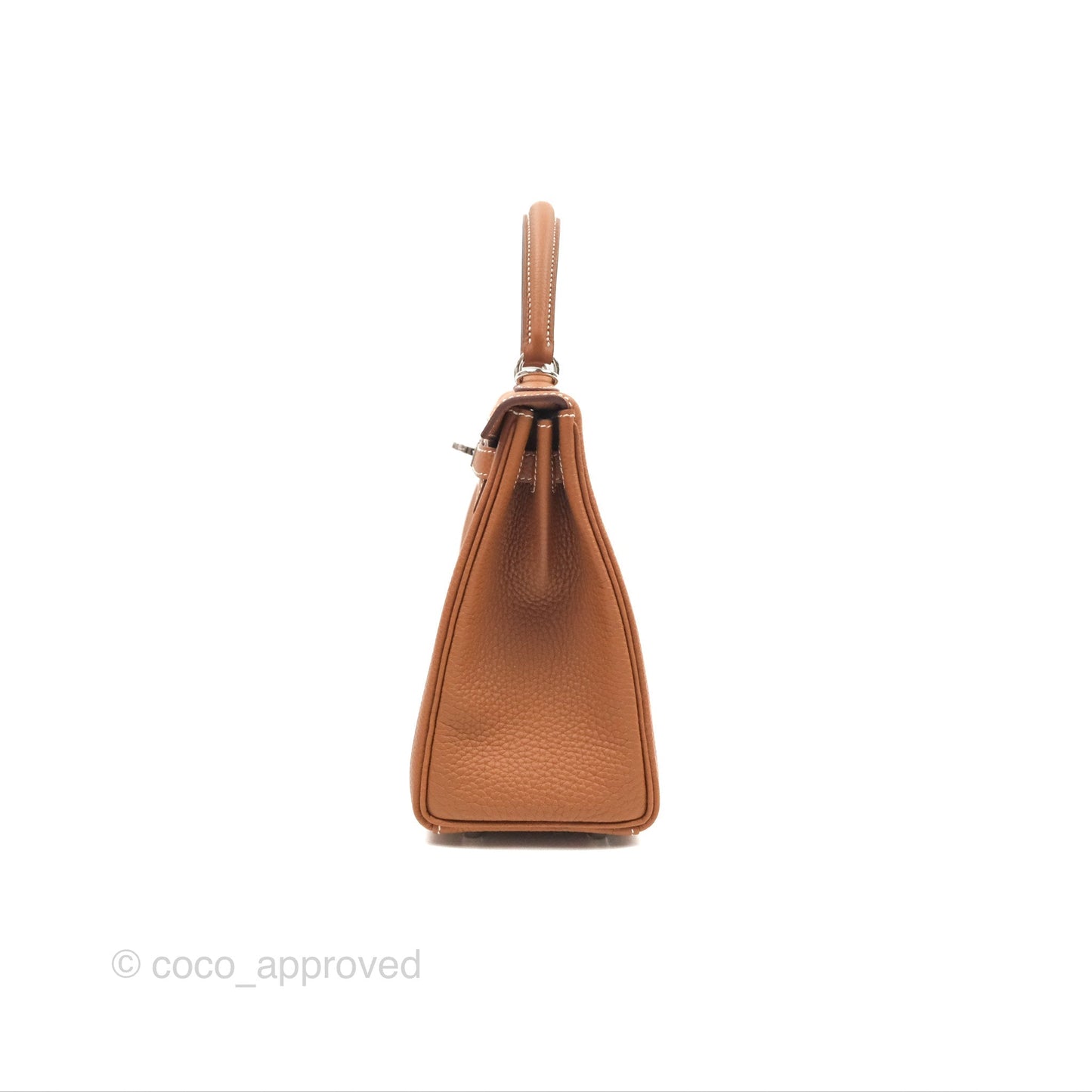 Hermès Retourne Kelly 25 Gold Togo Palladium Hardware