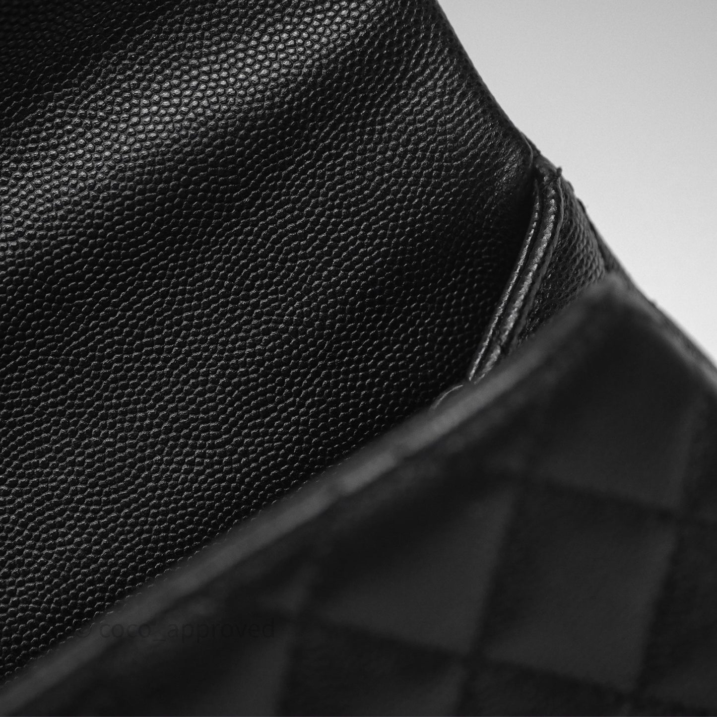 Chanel Small Coco Handle Quilted Black Caviar Gold Hardware