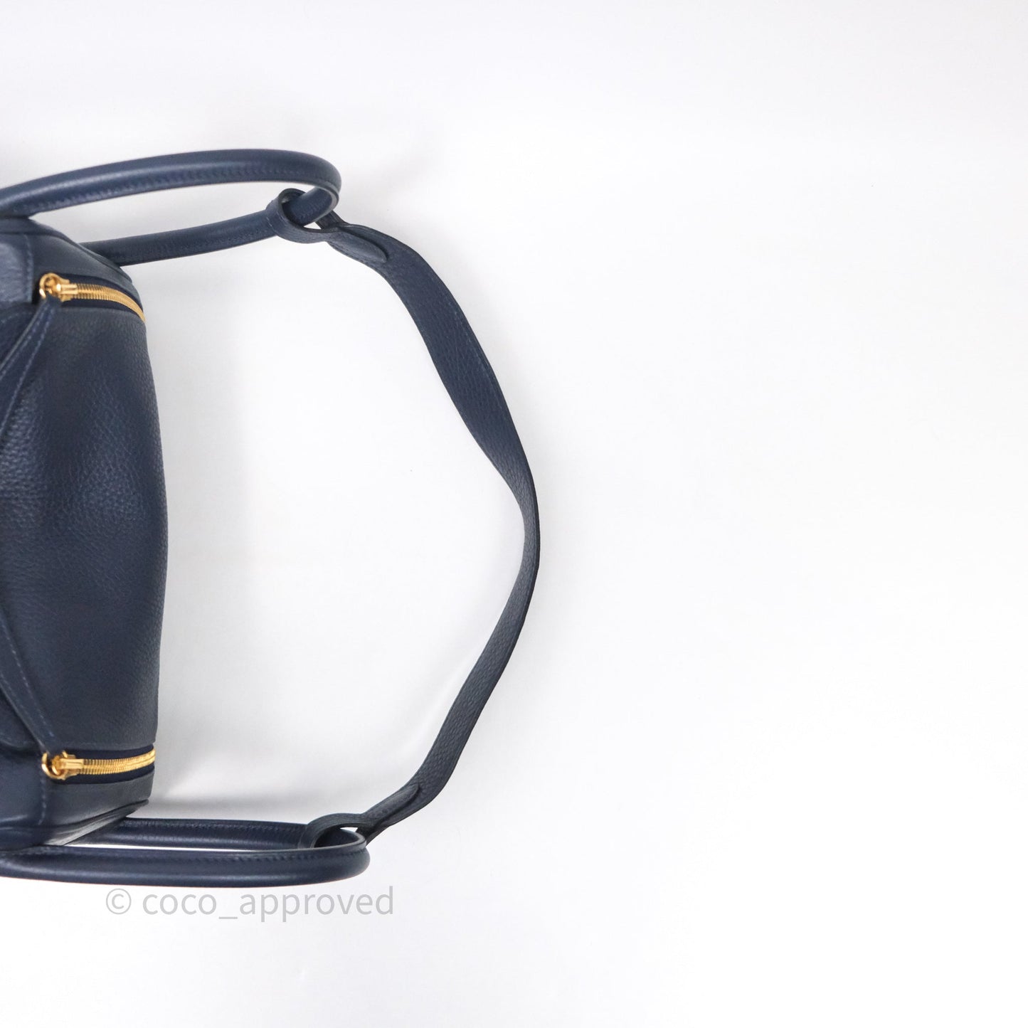 Hermès Lindy 30 Bleu Nuit 2Z Clemence Gold Hardware