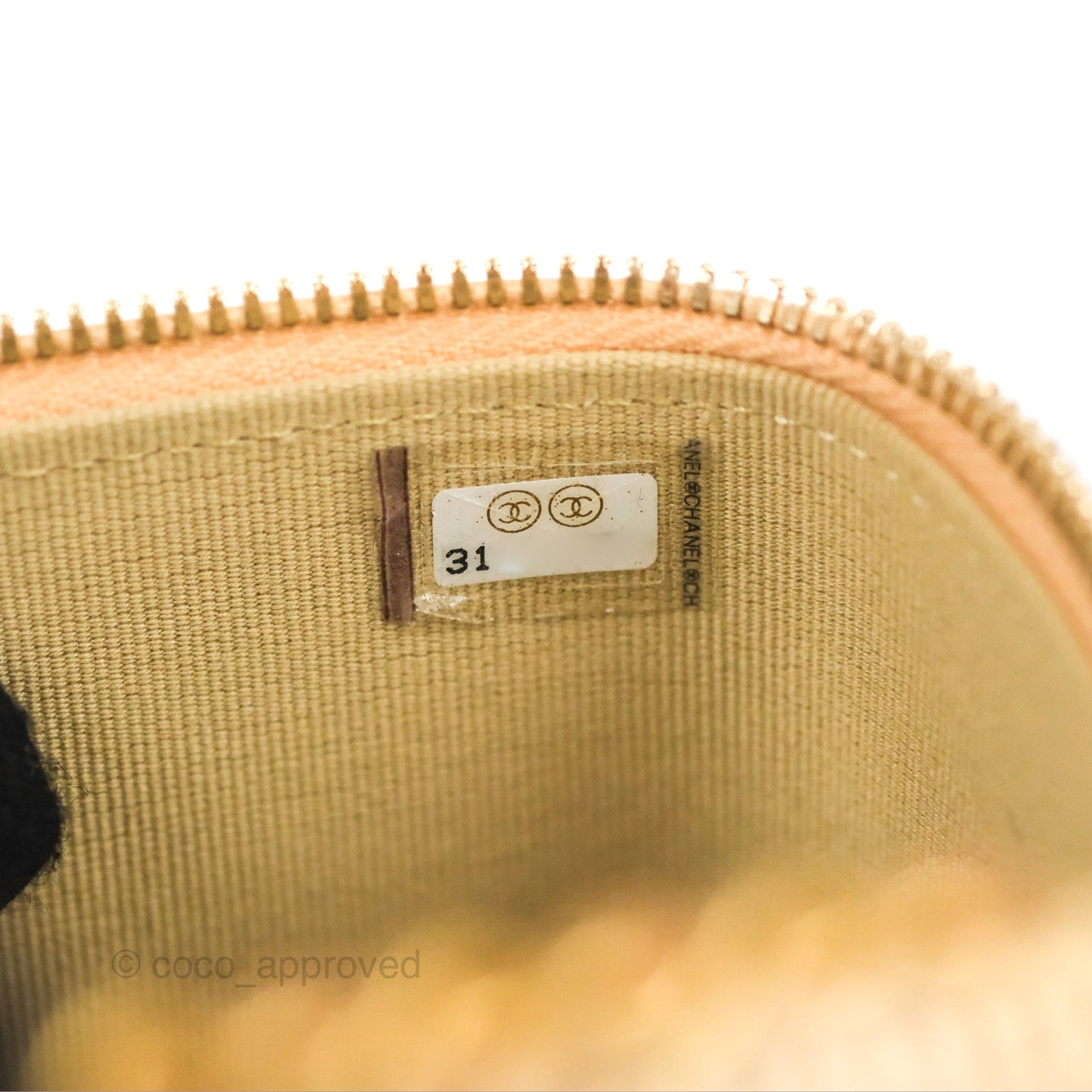 Chanel Mini Pearl Crush Vanity With Chain Beige Lambskin Aged Gold Hardware