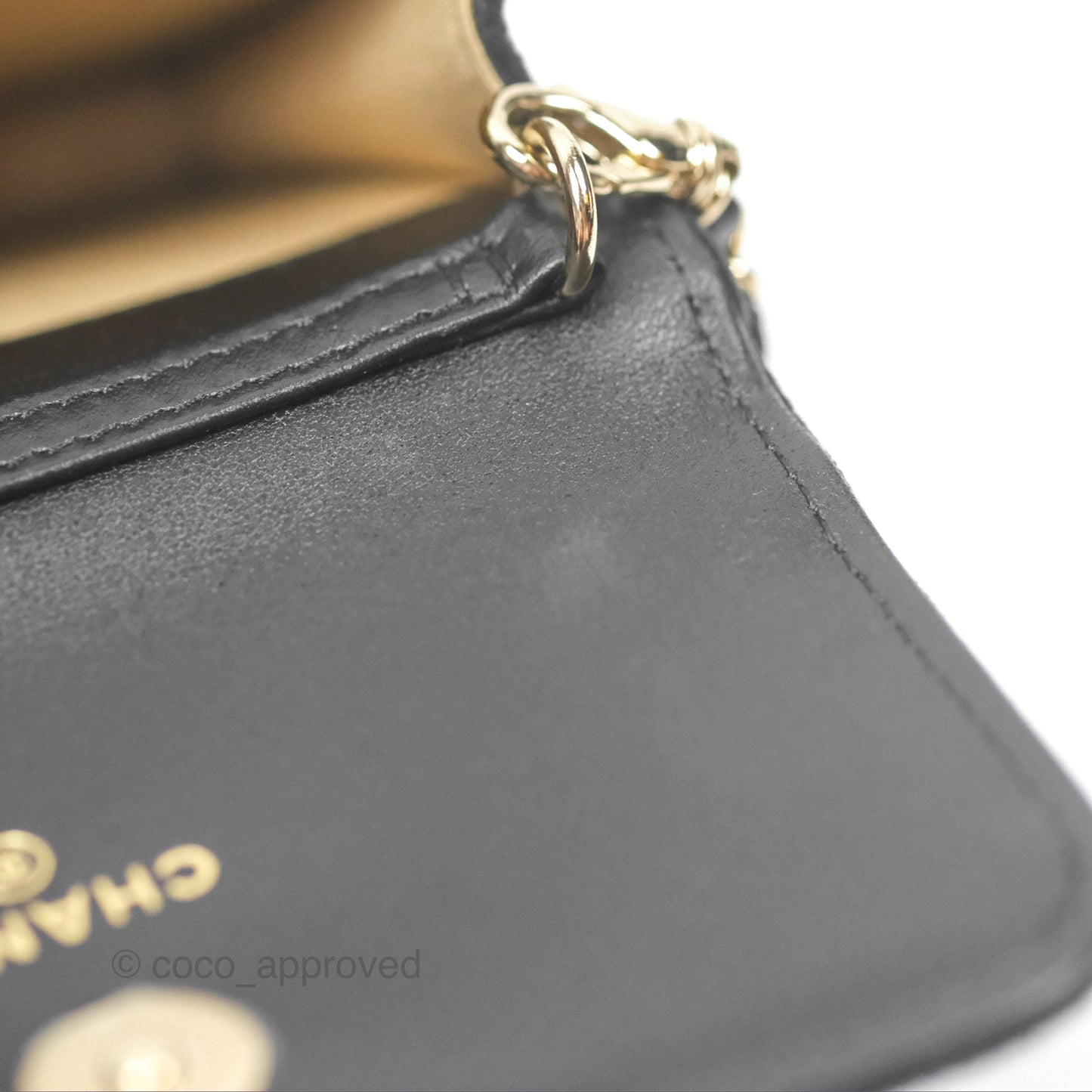 Chanel Crystals Pearl Crush Mini Belt Bag with Chain Black Velvet Gold Hardware