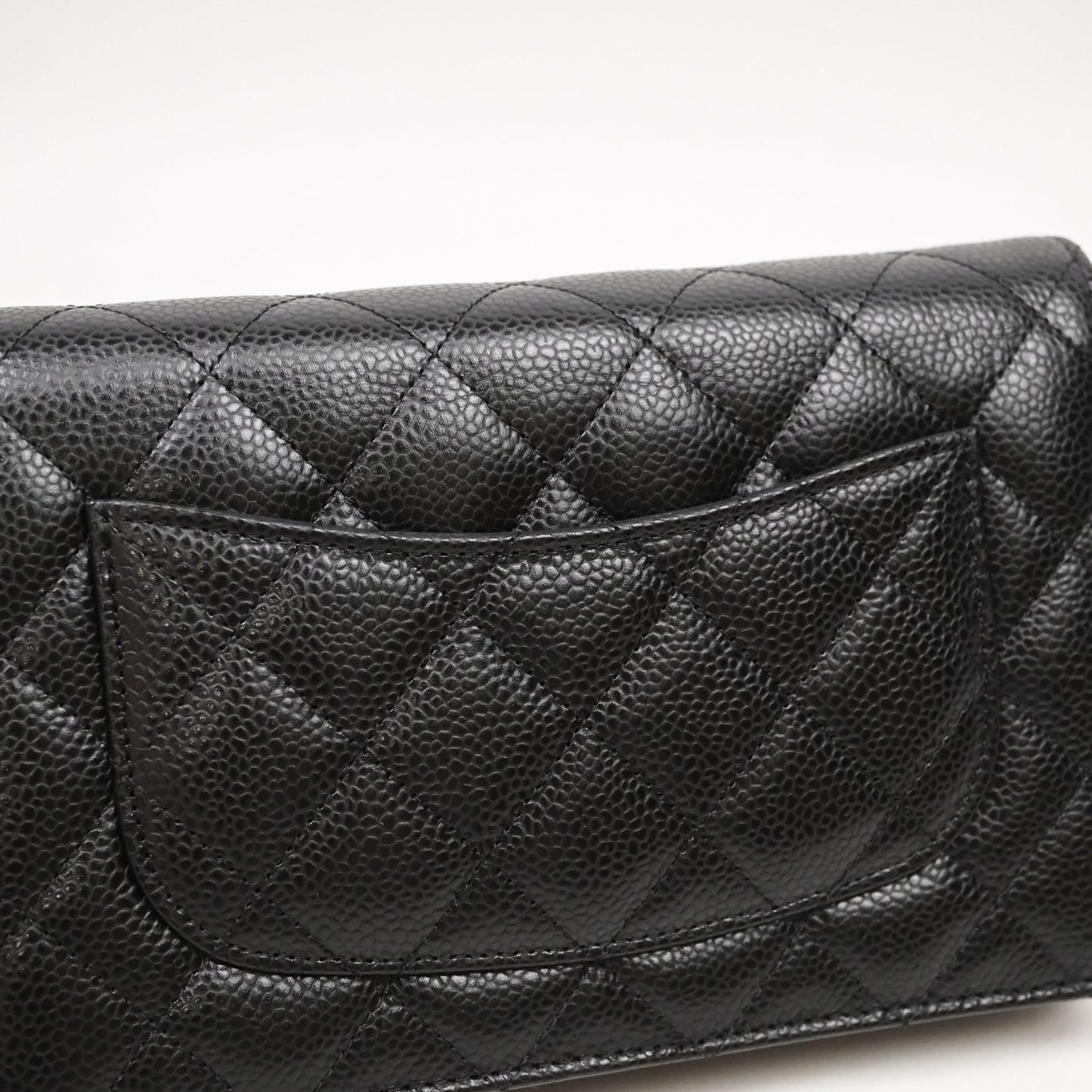 Chanel Quilted WOC Black Caviar Gold Hardware