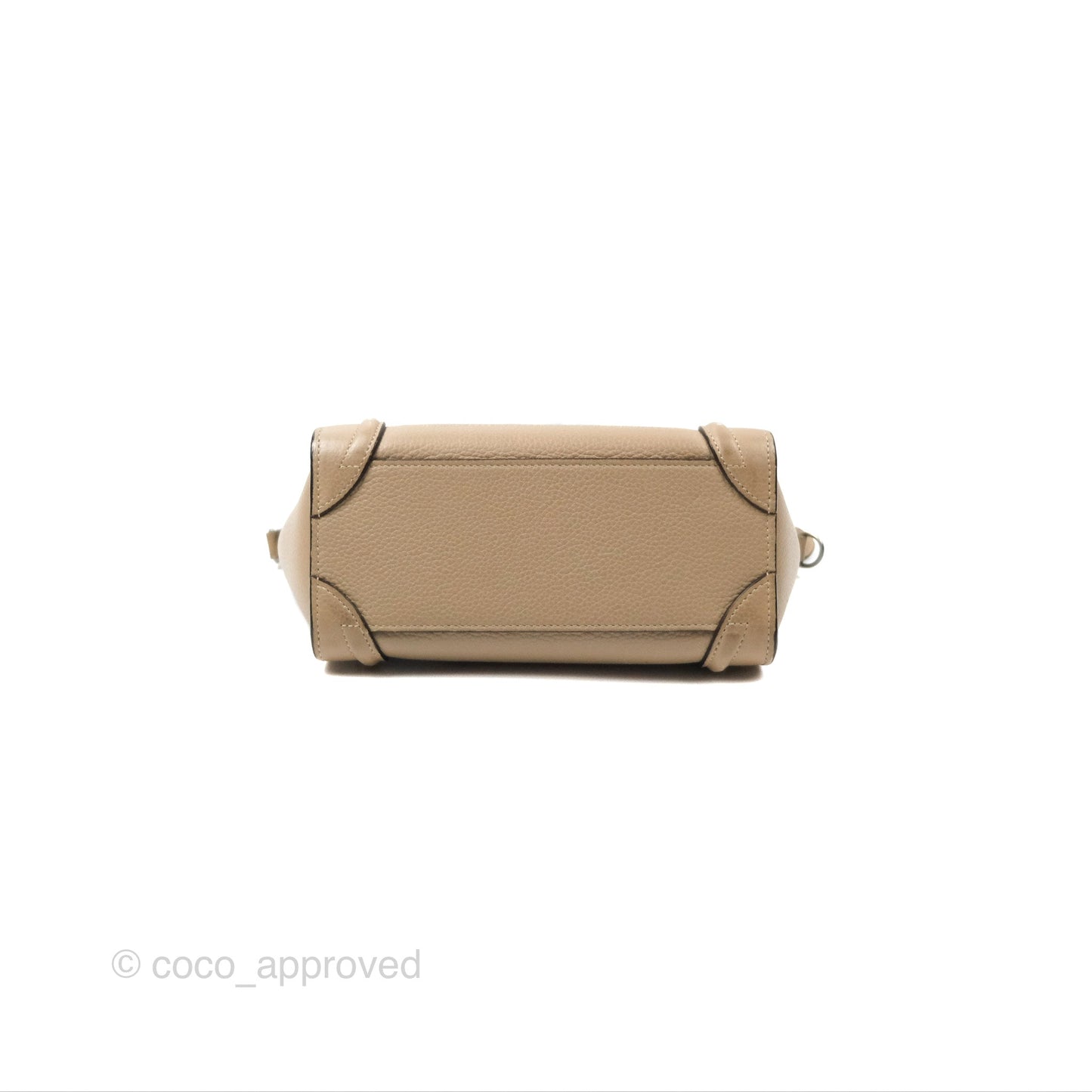 Celine Nano Luggage Bag Dune Drummed Calfskin