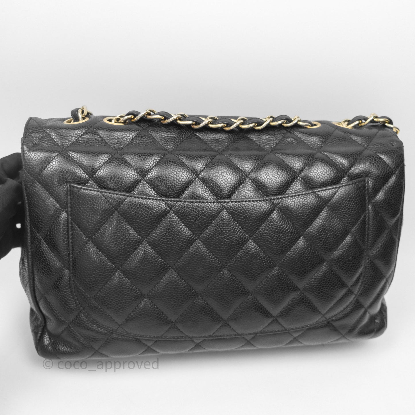 Chanel Jumbo Single Flap Black Caviar Gold Hardware⁣⁣