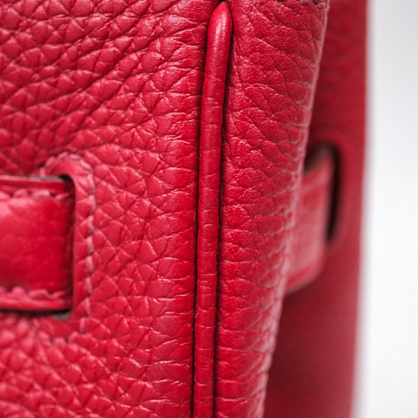 Hermes Birkin 35 Rouge Casaque Clemence Palladium Hardware