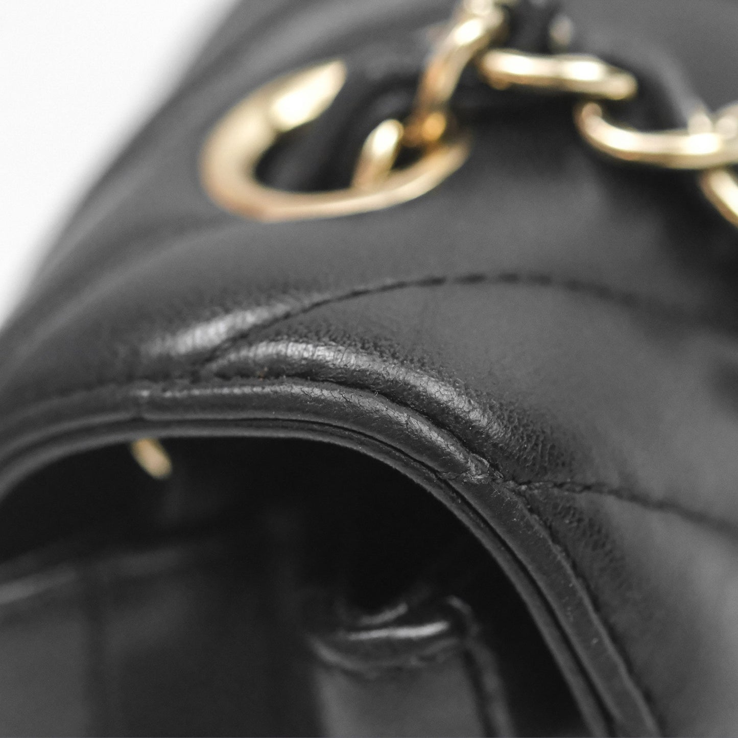 Chanel Mini Rectangular Chevron Black Lambskin Gold Hardware