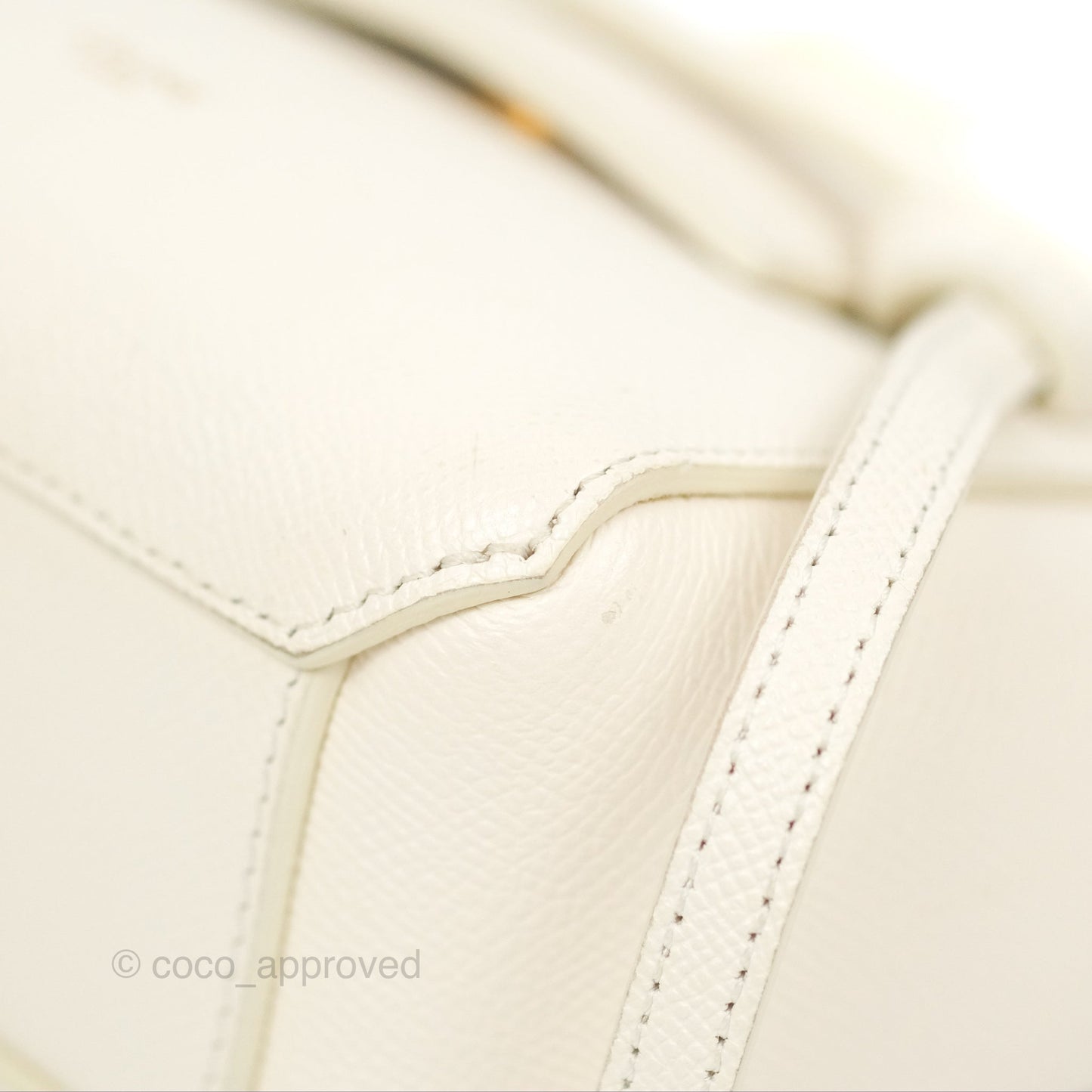 Celine Pico Belt Bag White Grained Calfskin Gold Hardware