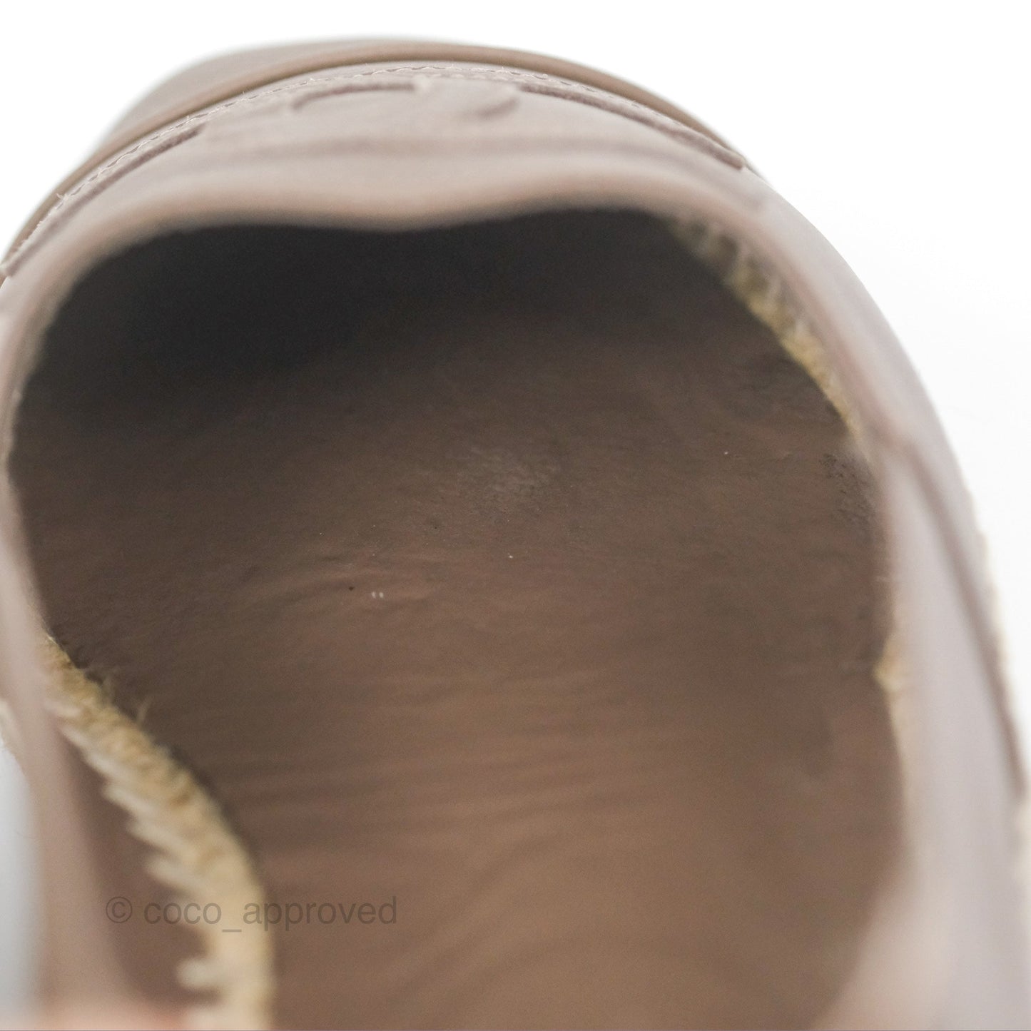 Chanel Espadrille Brown Leather Size 40