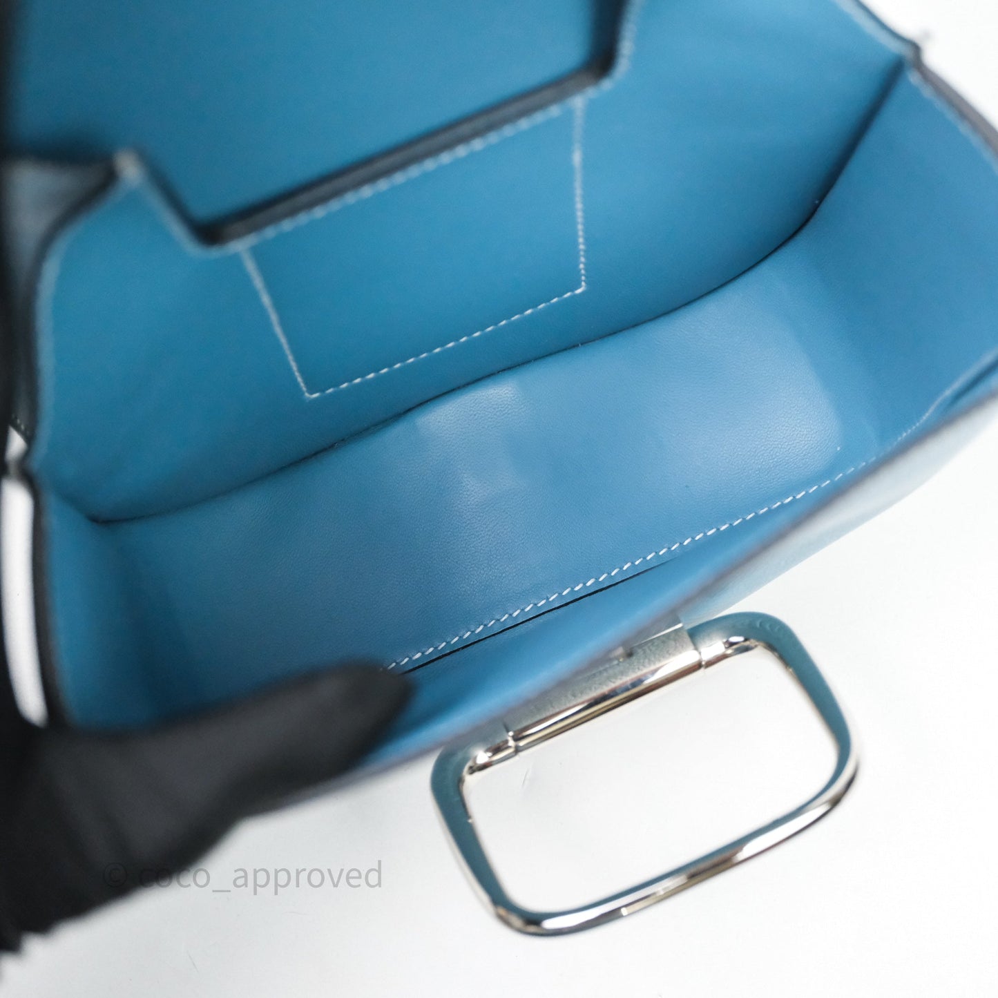 Hermès Della Cavalleria Mini II Bag 18 New Bleu Jean 75 Epsom Palladium Hardware
