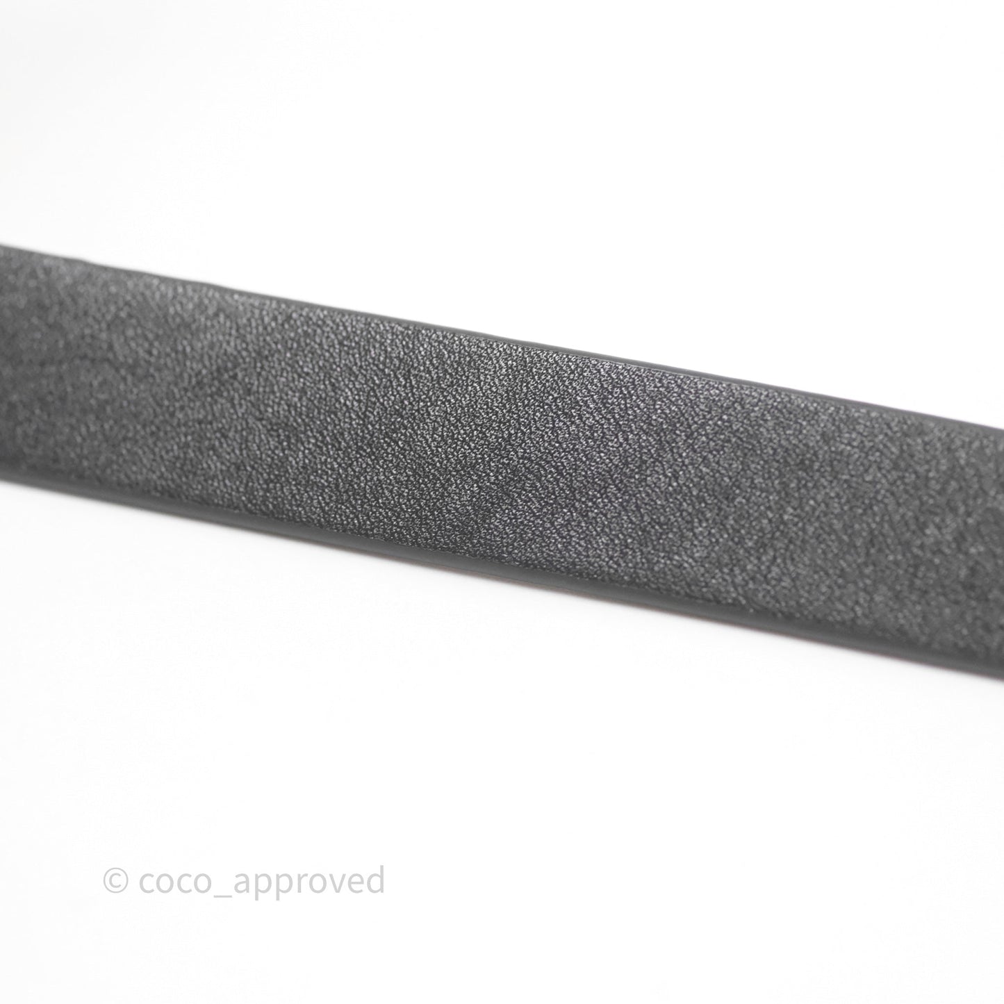 Chanel Crystal CC Belt Black Silver Hardware Size 75 20S