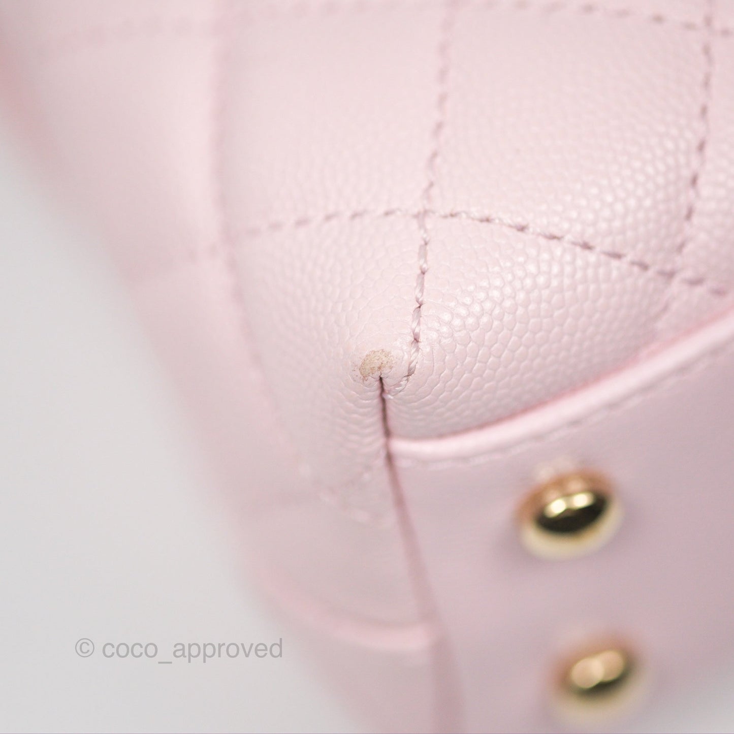 Chanel Small Coco Handle Light Pink Caviar Gold Hardware