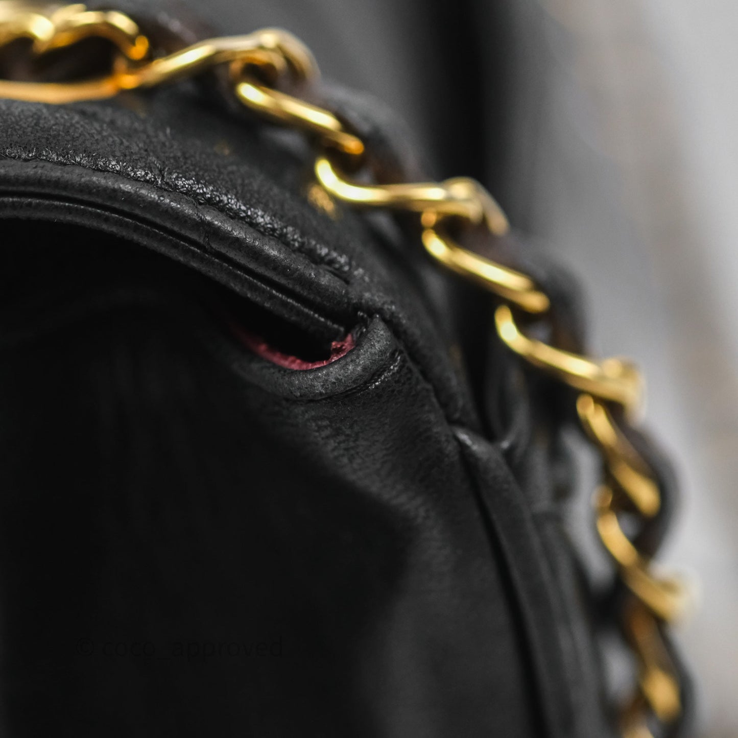 Chanel Vintage Chevron Envelope Flap Bag Black Lambskin 24K Gold Hardware