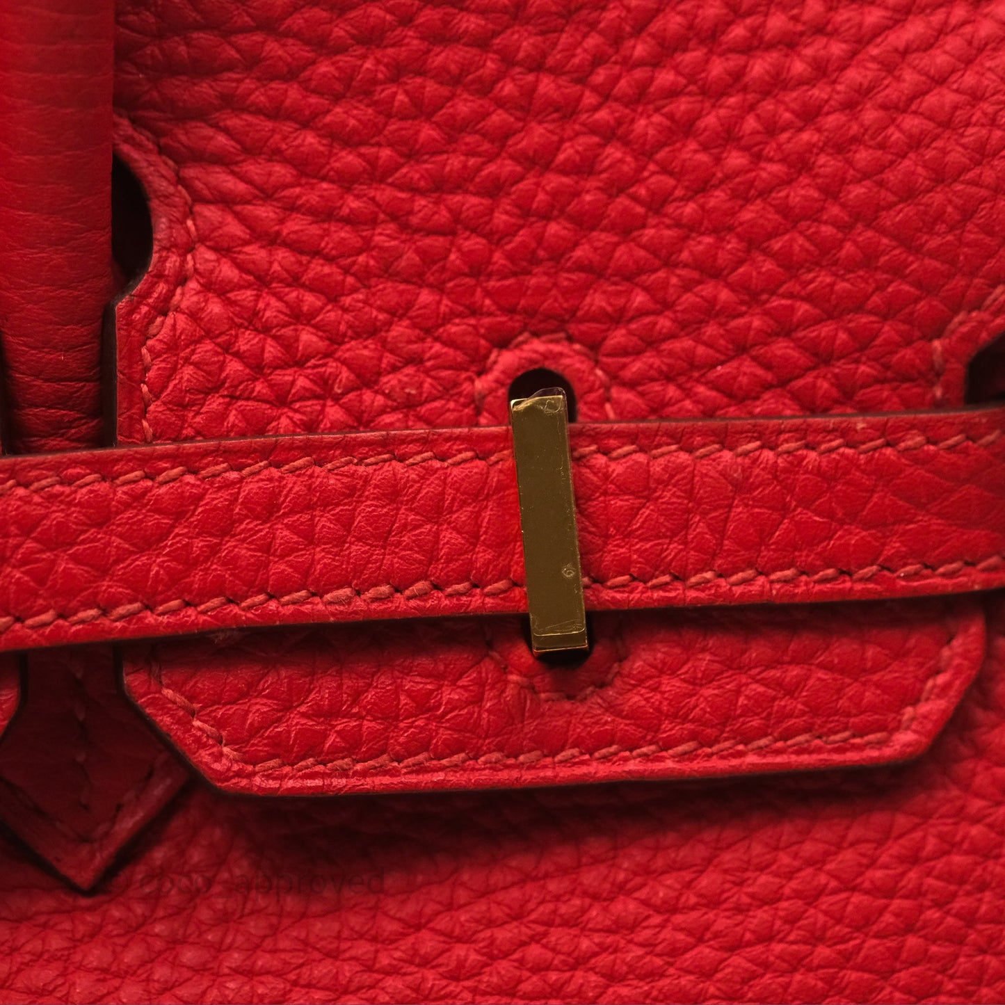 Hermès Birkin 25 Retourne Rouge Tomate S5 Clemence Gold Hardware