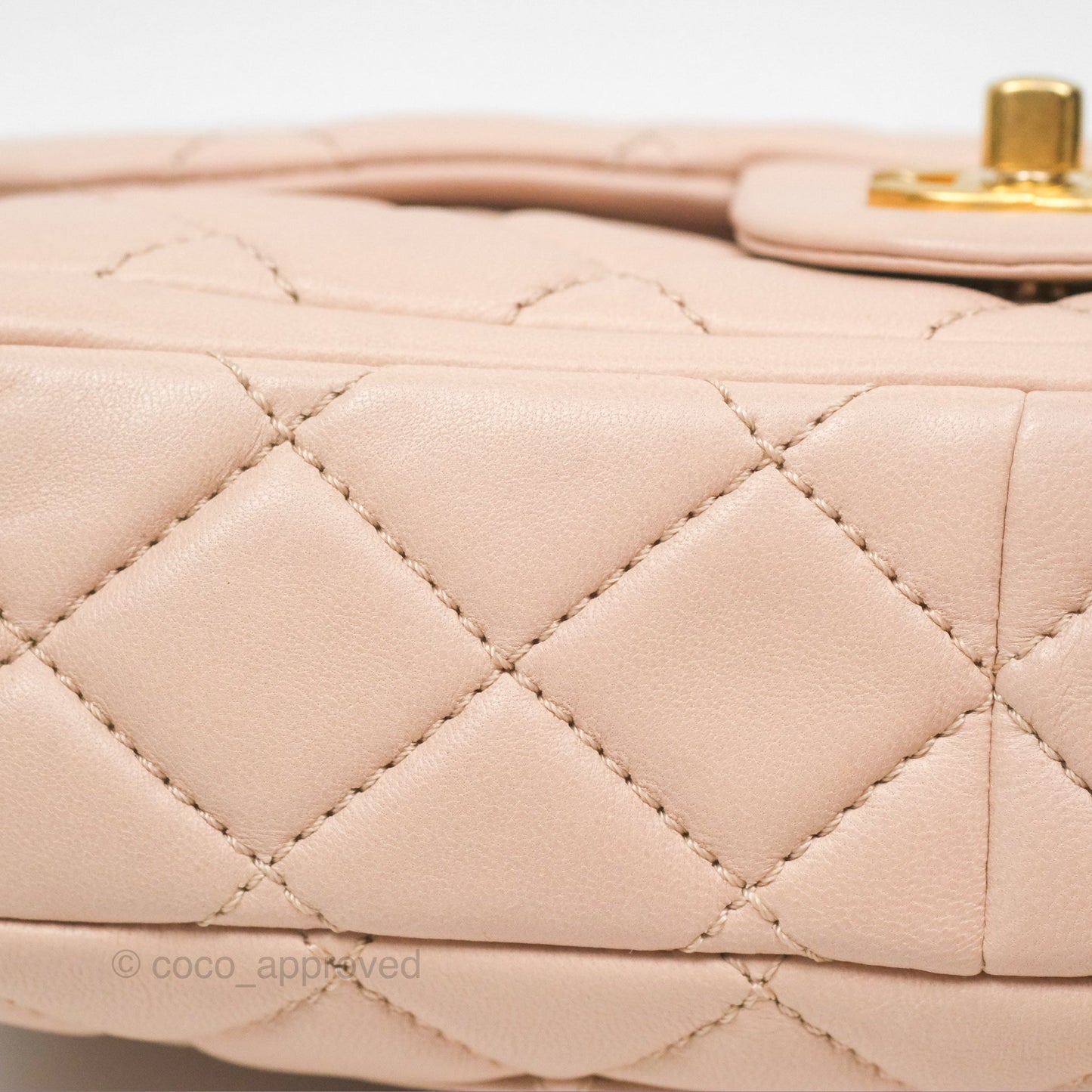 Chanel Flap Bag Pink Aged Gold Hardware