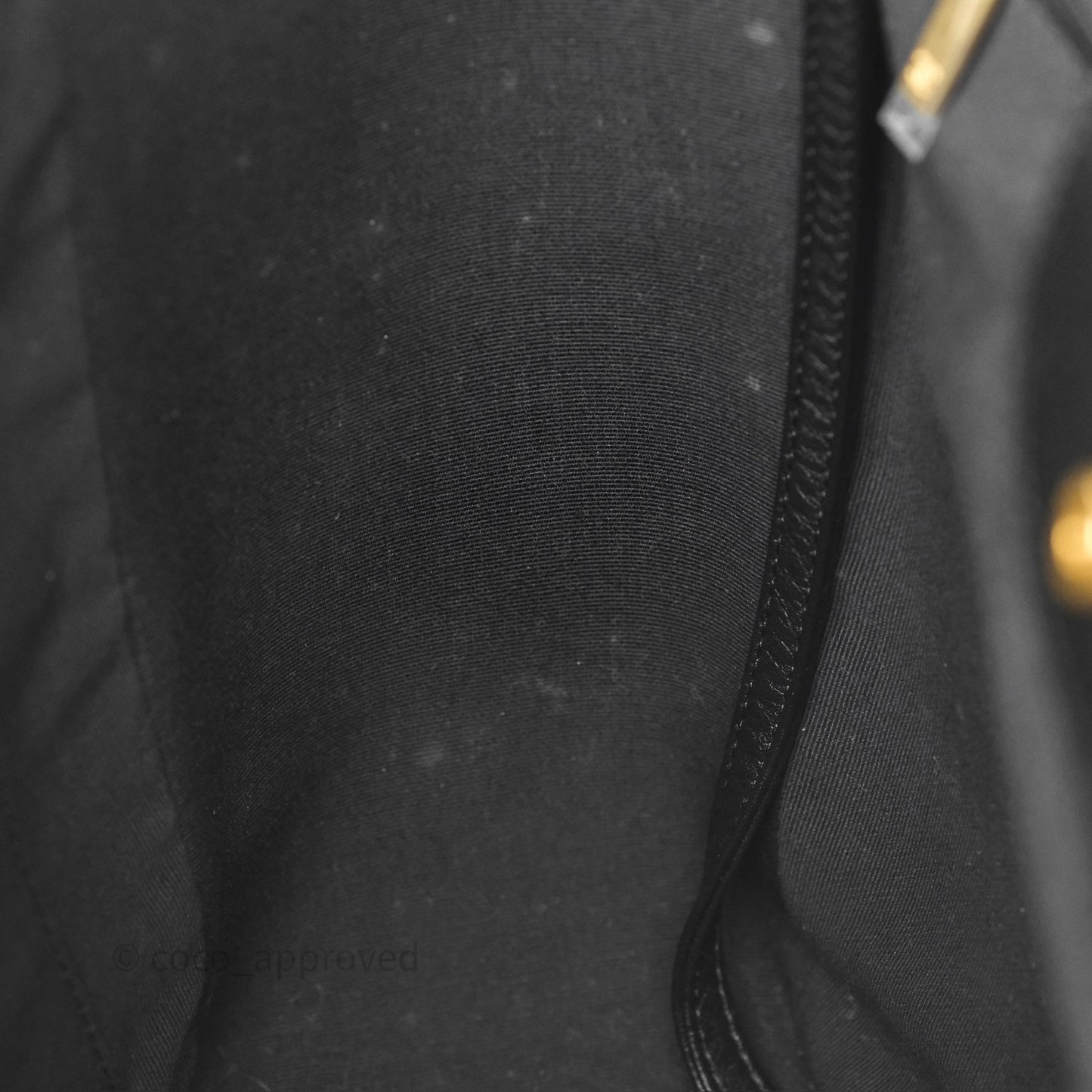 Chanel Stitched Large Shopping Bag Black Calfskin Aged Gold Hardware