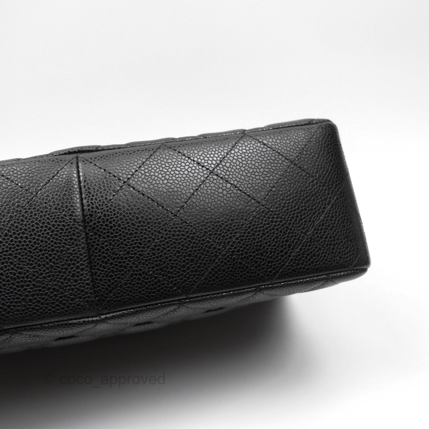 Chanel Jumbo Single Flap Black Caviar Gold Hardware