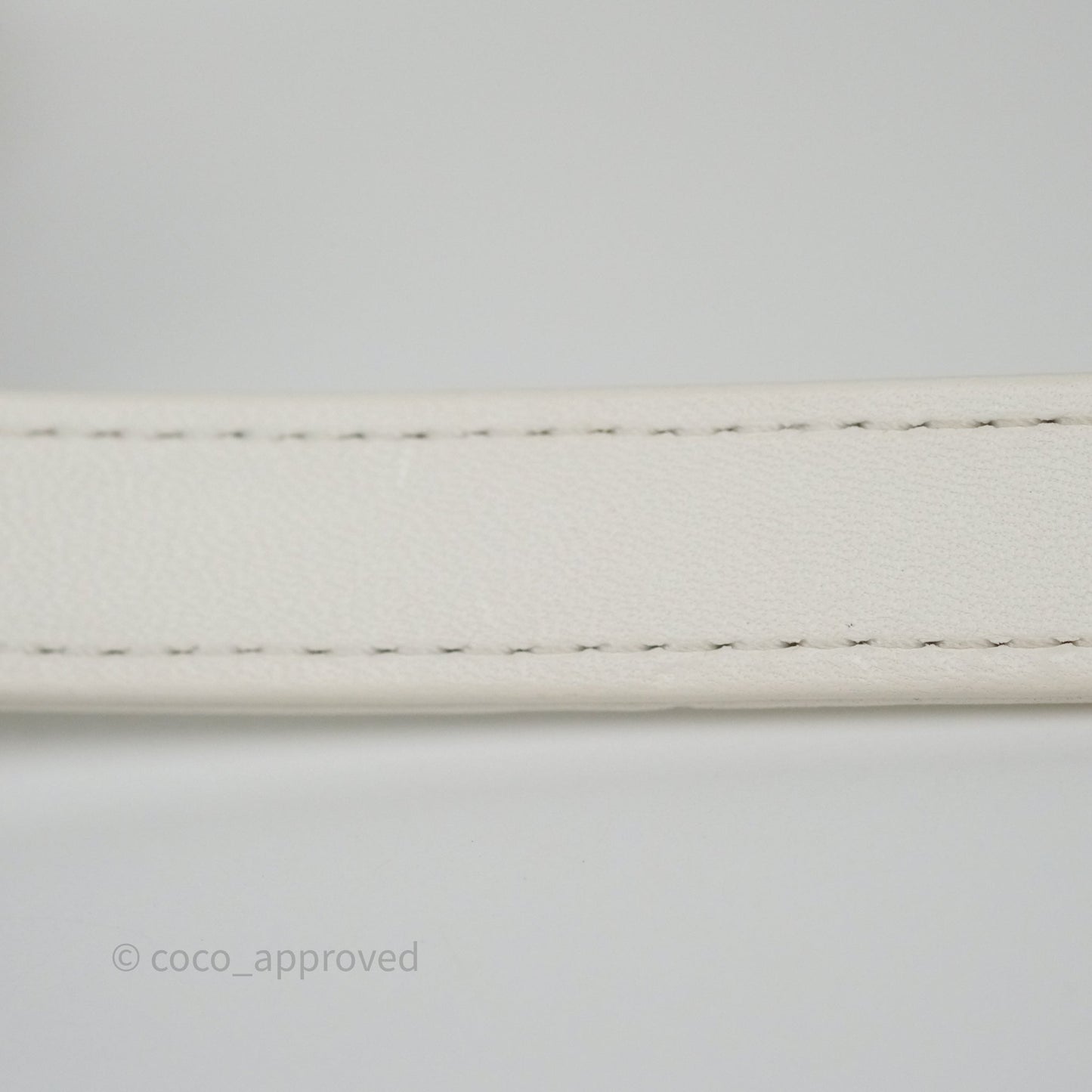 Chanel Mini Trendy CC Handle Bag Lacquered Logo White Lambskin