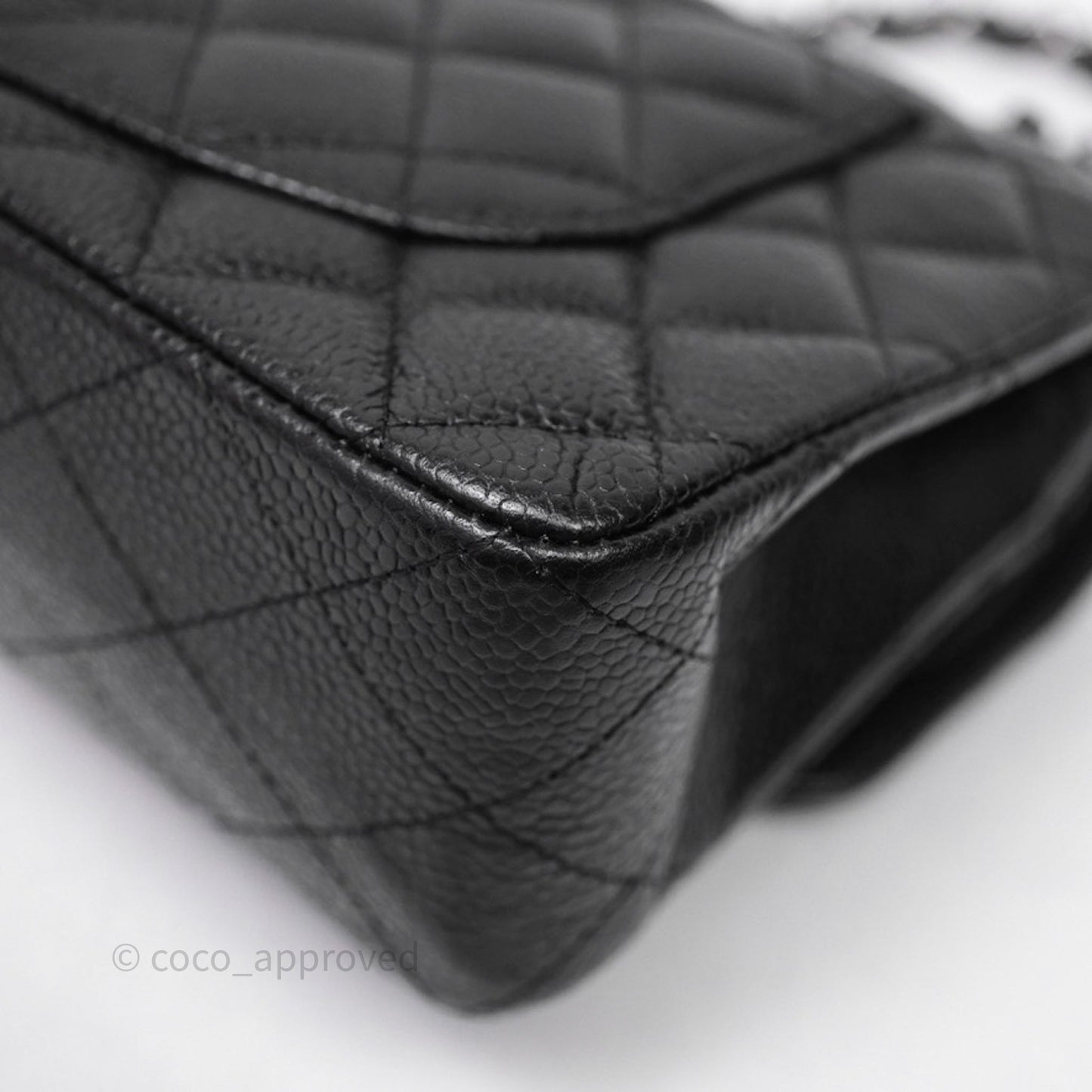 Chanel Small Classic Flap Quilted Black Caviar Silver Hardware