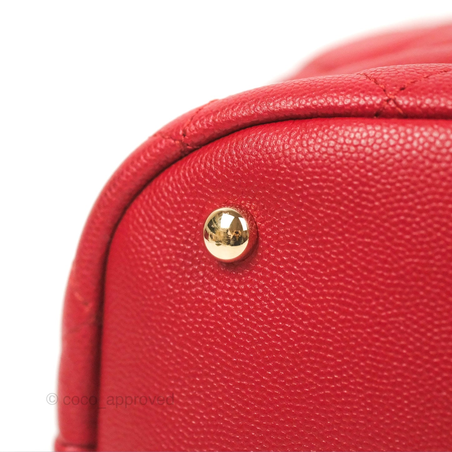 Chanel Medium Quilted Rolled Up Bucket Drawstring Bag Red Caviar Gold Hardware