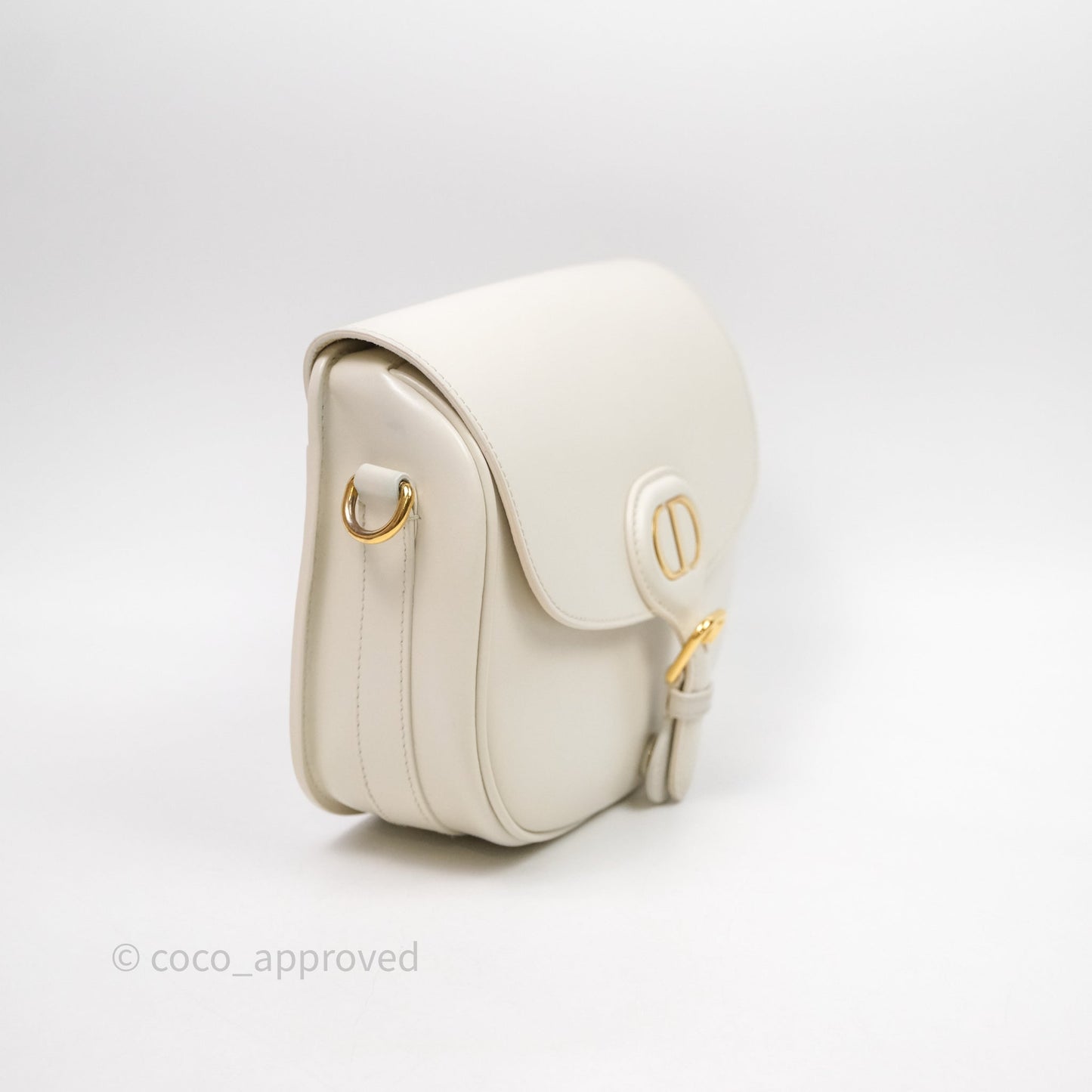 Dior Medium Bobby Bag Off White Calfskin Gold Hardware