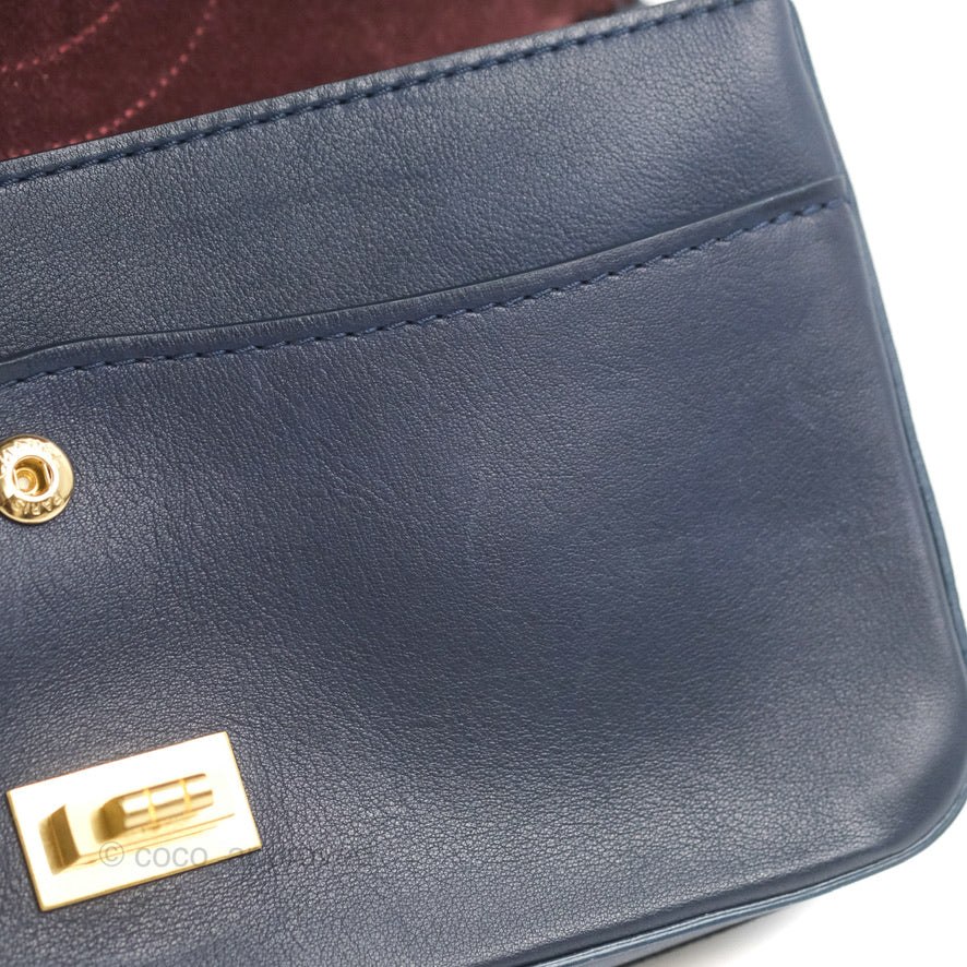 Chanel Nude Reissue 2.55 Medallion Flap 225 Navy Calfskin