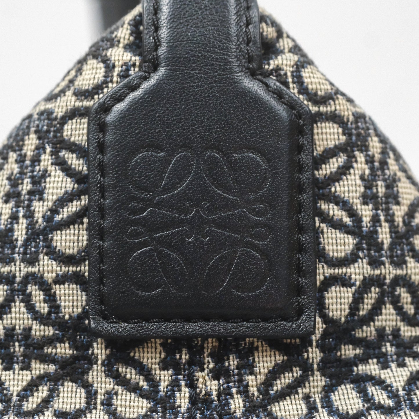 Loewe Small Cubi bag in Anagram Jacquard & Calfskin Navy/ Black
