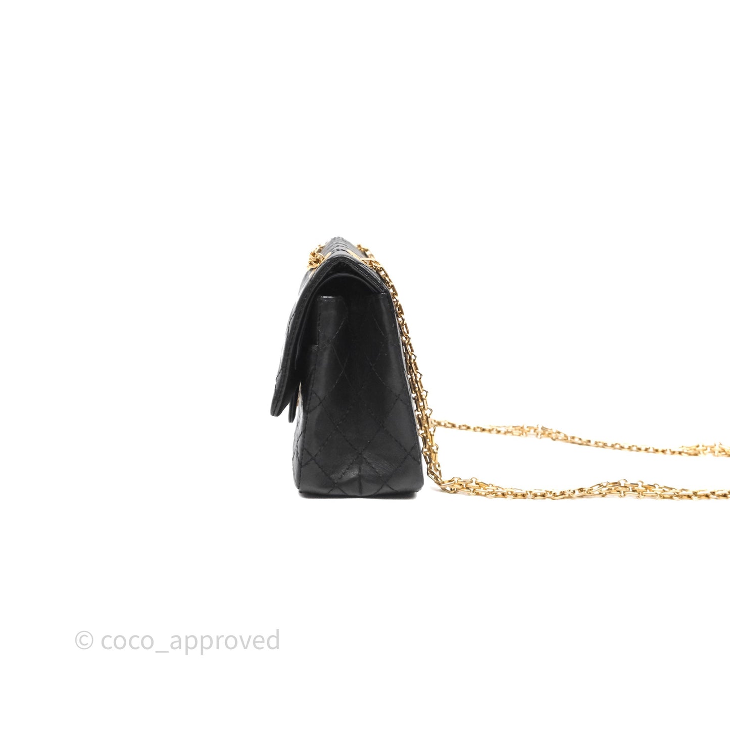 Chanel Reissue 225 Flap Black Aged Calfskin Gold Hardware