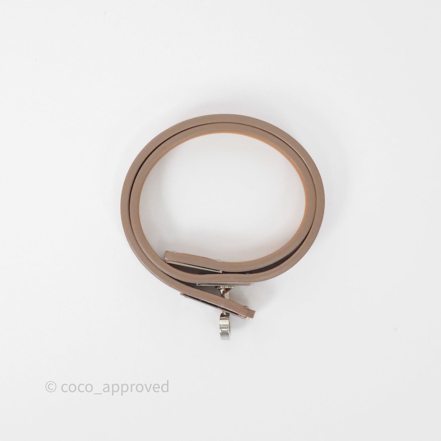 Hermès Kelly Double Tour Bracelet Mauve Pâle Swift Palladium Hardware