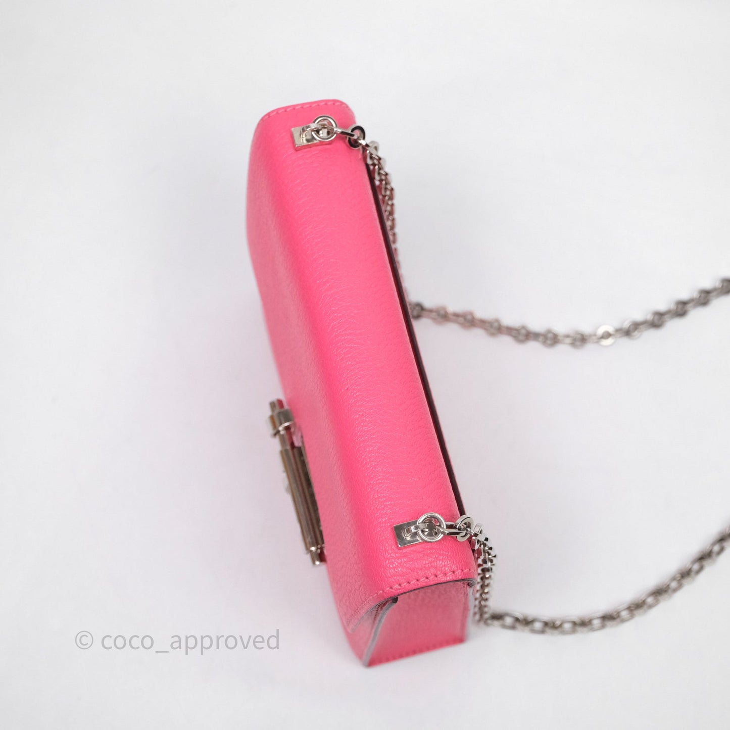 Hermès Mini Verrou Chaine Bag Rose Lipstick U5 Chevre Mysore Palladium Hardware