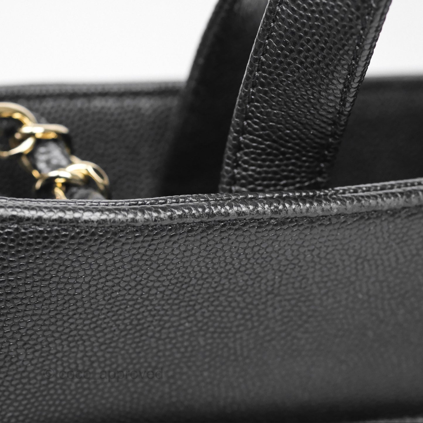 Chanel Small Business Affinity Shopping Bag Black Caviar Gold Hardware