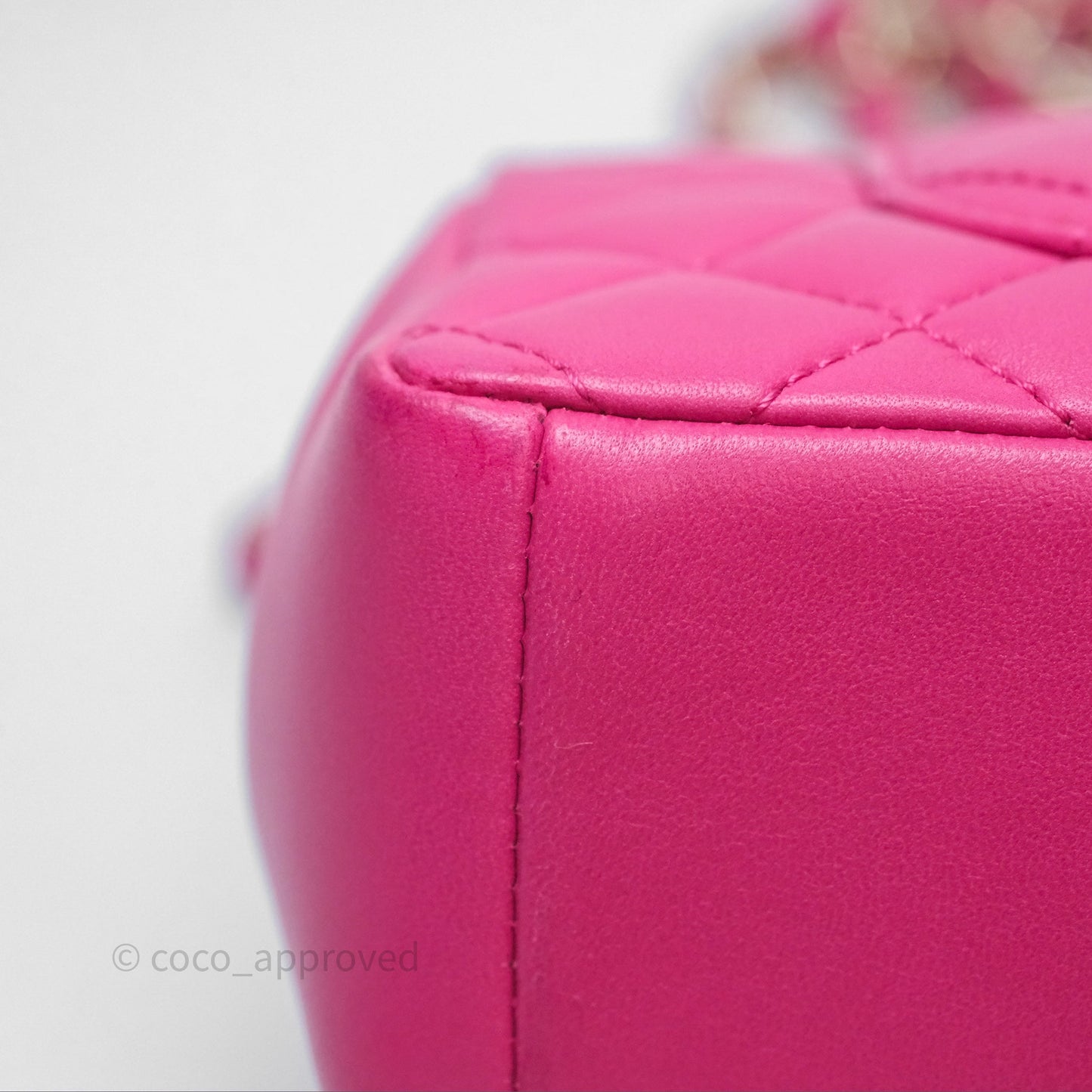 Chanel Quilted Mini Mademoiselle Chic Flap Dark Pink Lambskin Aged Gold Hardware