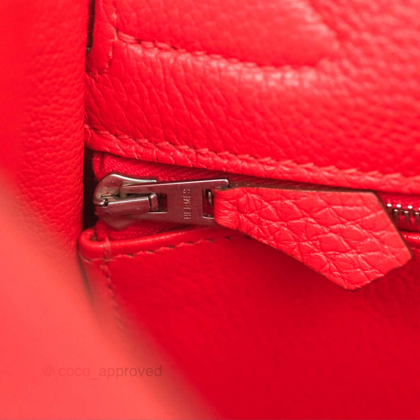Hermès Kelly 32 Retourne Rose Jaipur Clemence Palladium Hardware