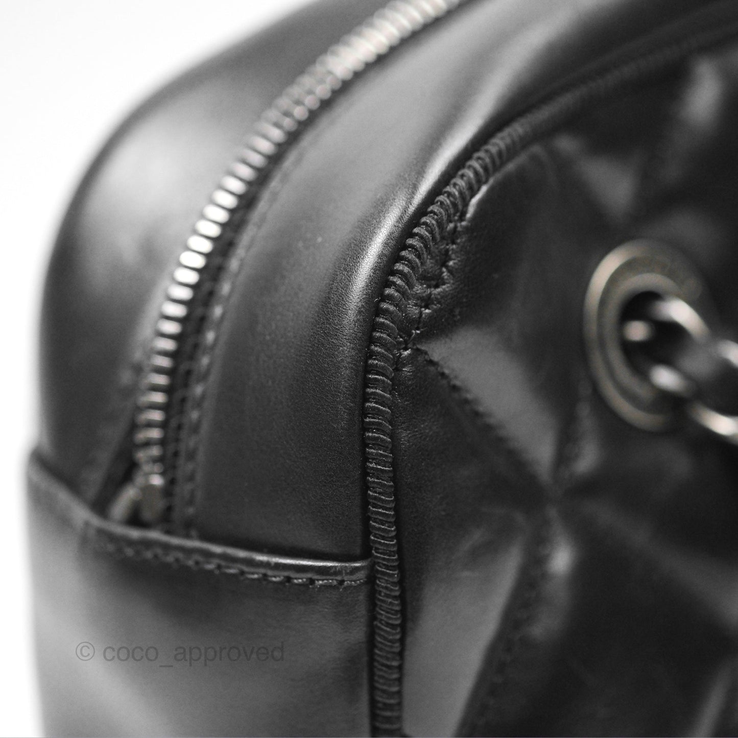Chanel Large Ballerine Camera Case Black Calfskin Ruthenium Hardware