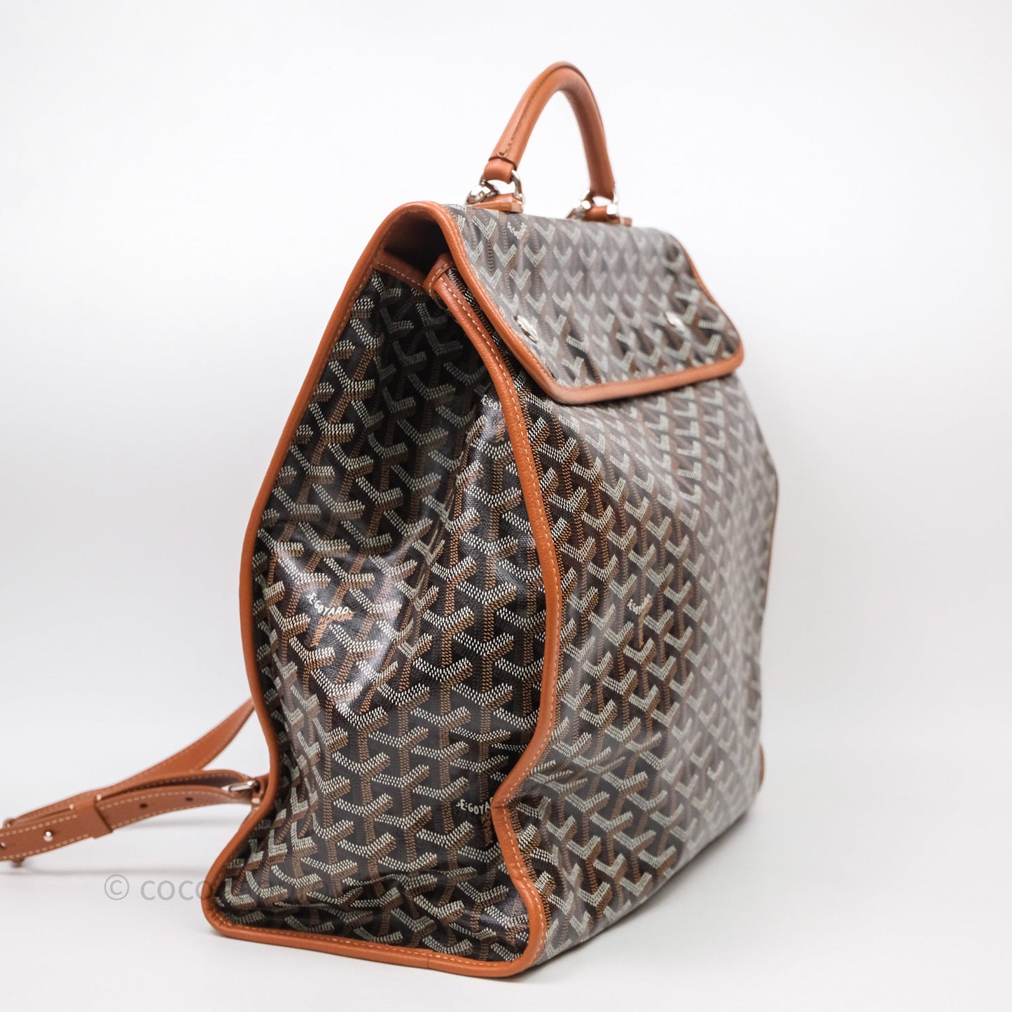Goyard Saint Léger Backpack Black/ Tan