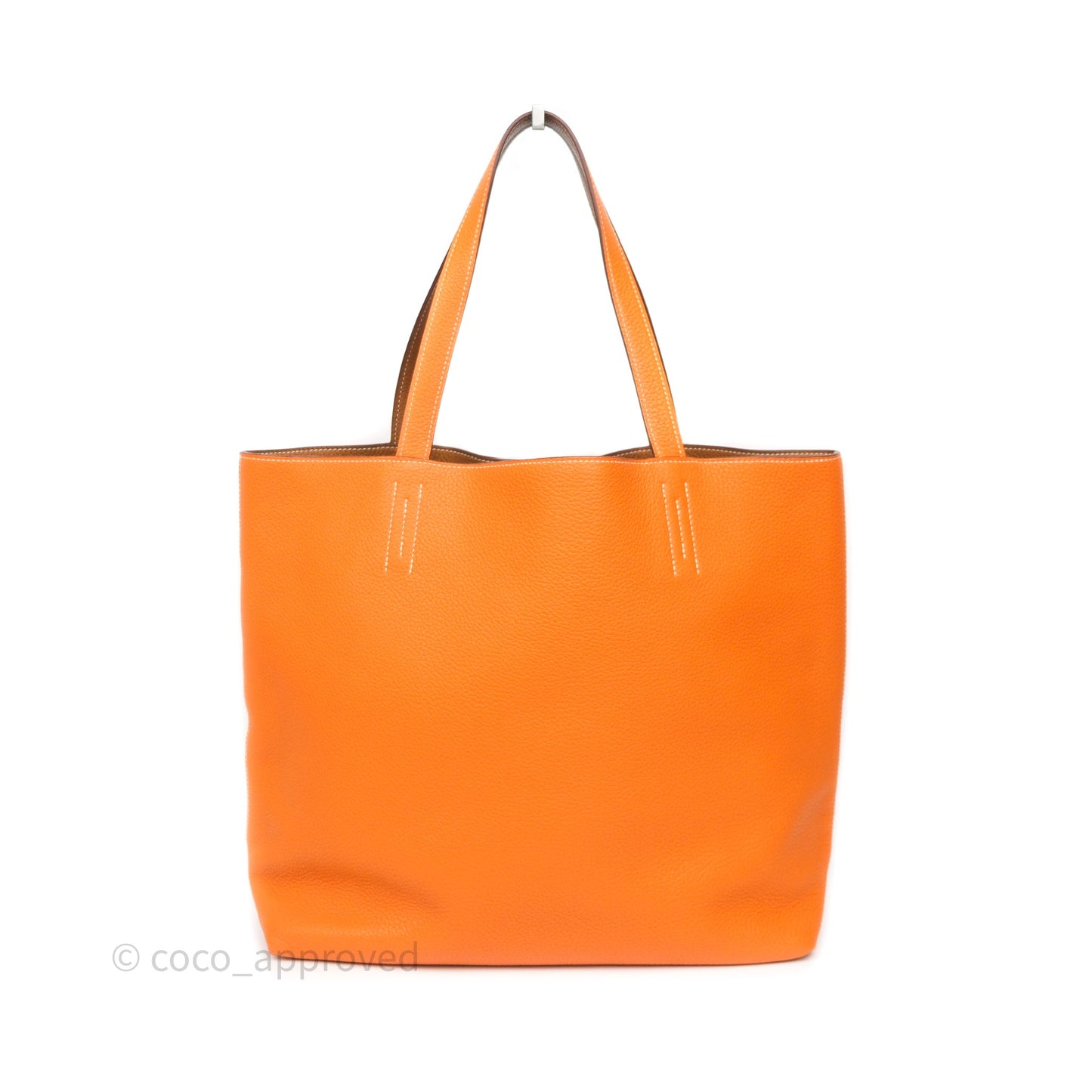 Hermès Double Sens Tote 36 Gold/ Orange Clemence