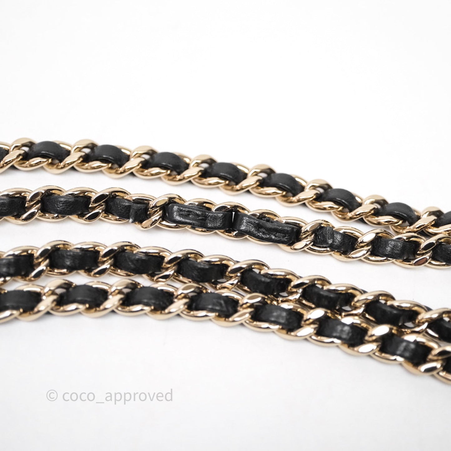 Chanel Mesh Clutch With Chain Black Shiny Lambskin Gold Hardware